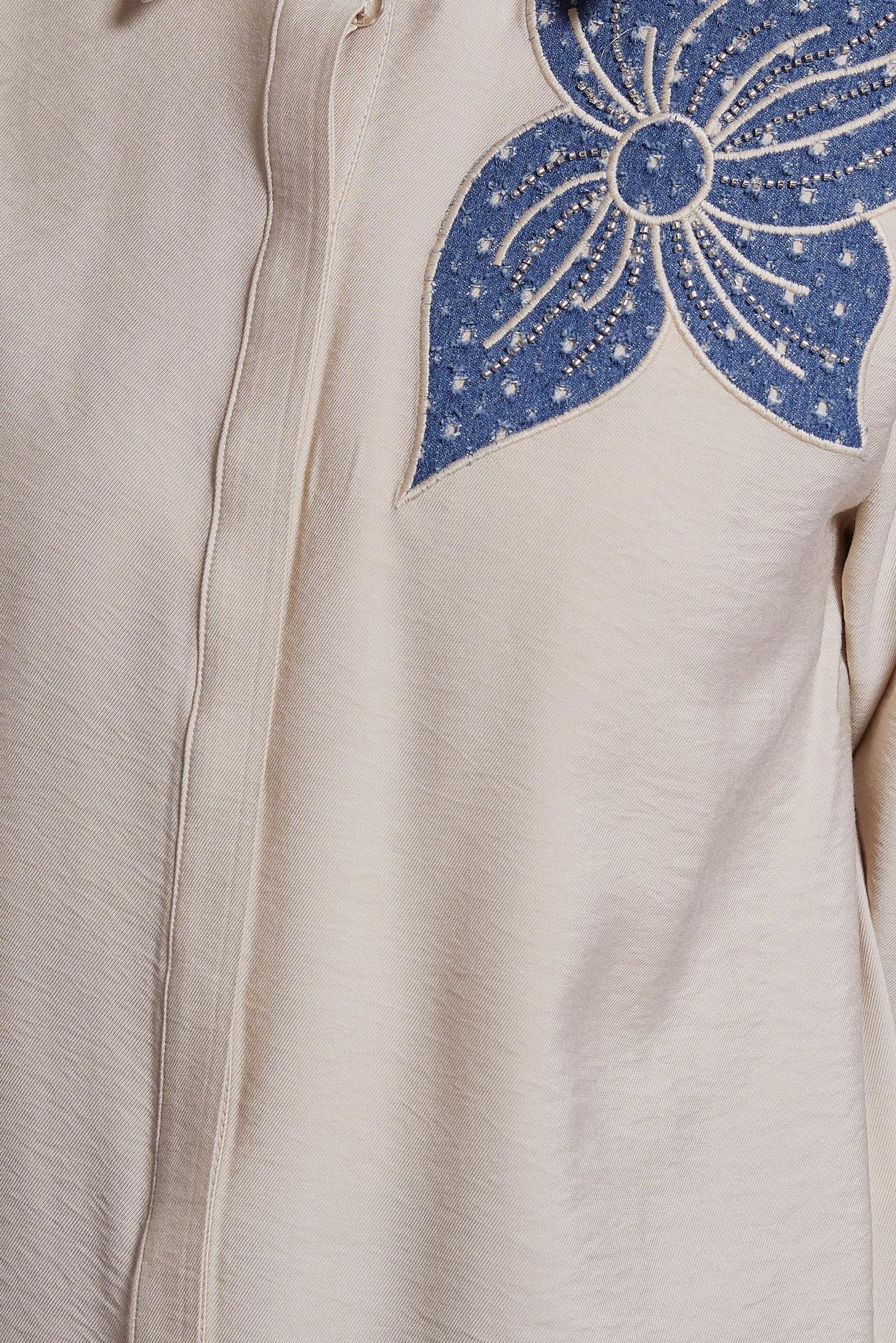 Tesettür giyim BEJ GÖMLEK YAKA TUNİK 45091