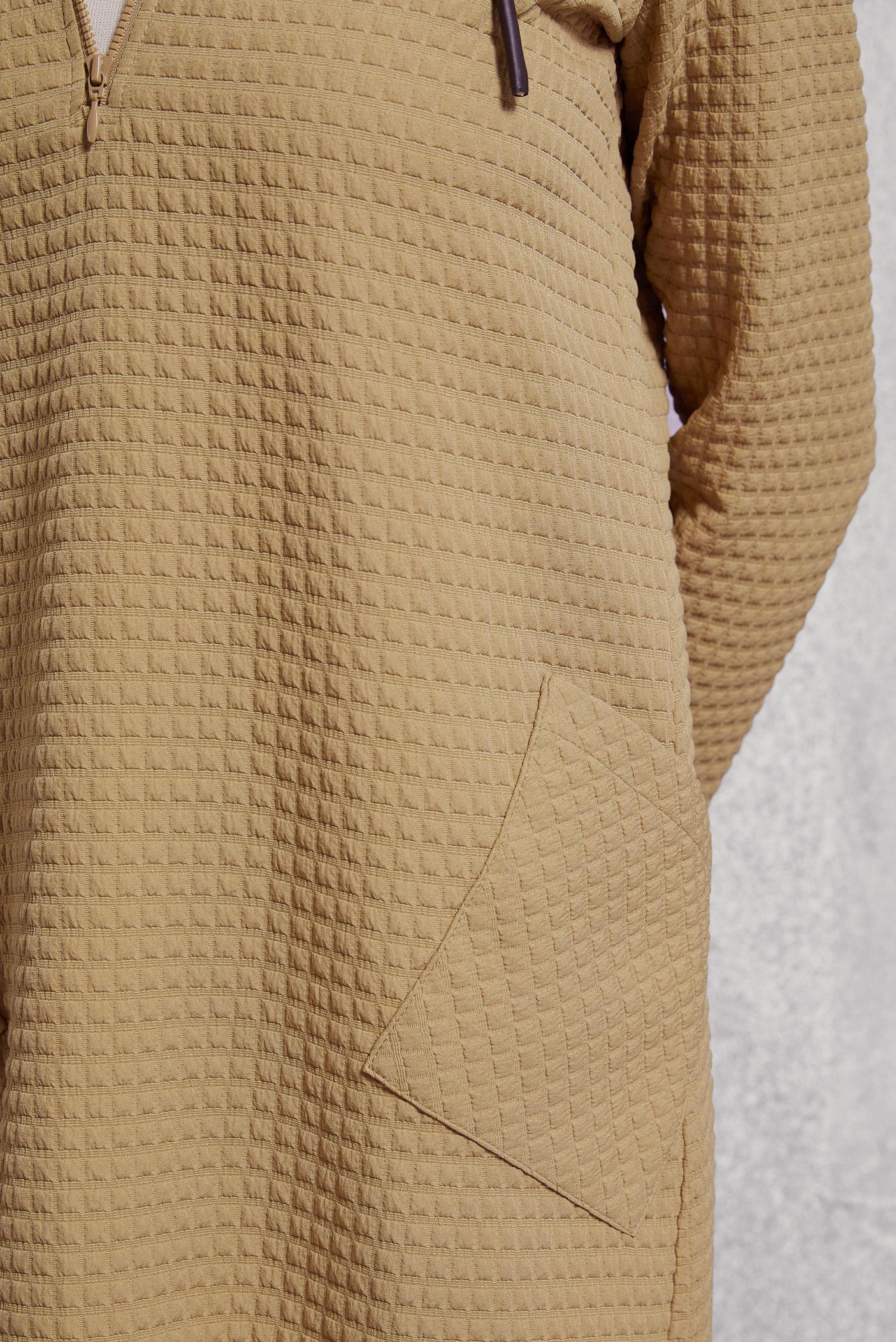 Tesettür giyim KAHVE KAPİTONE DESENLİ TUNİK 45100