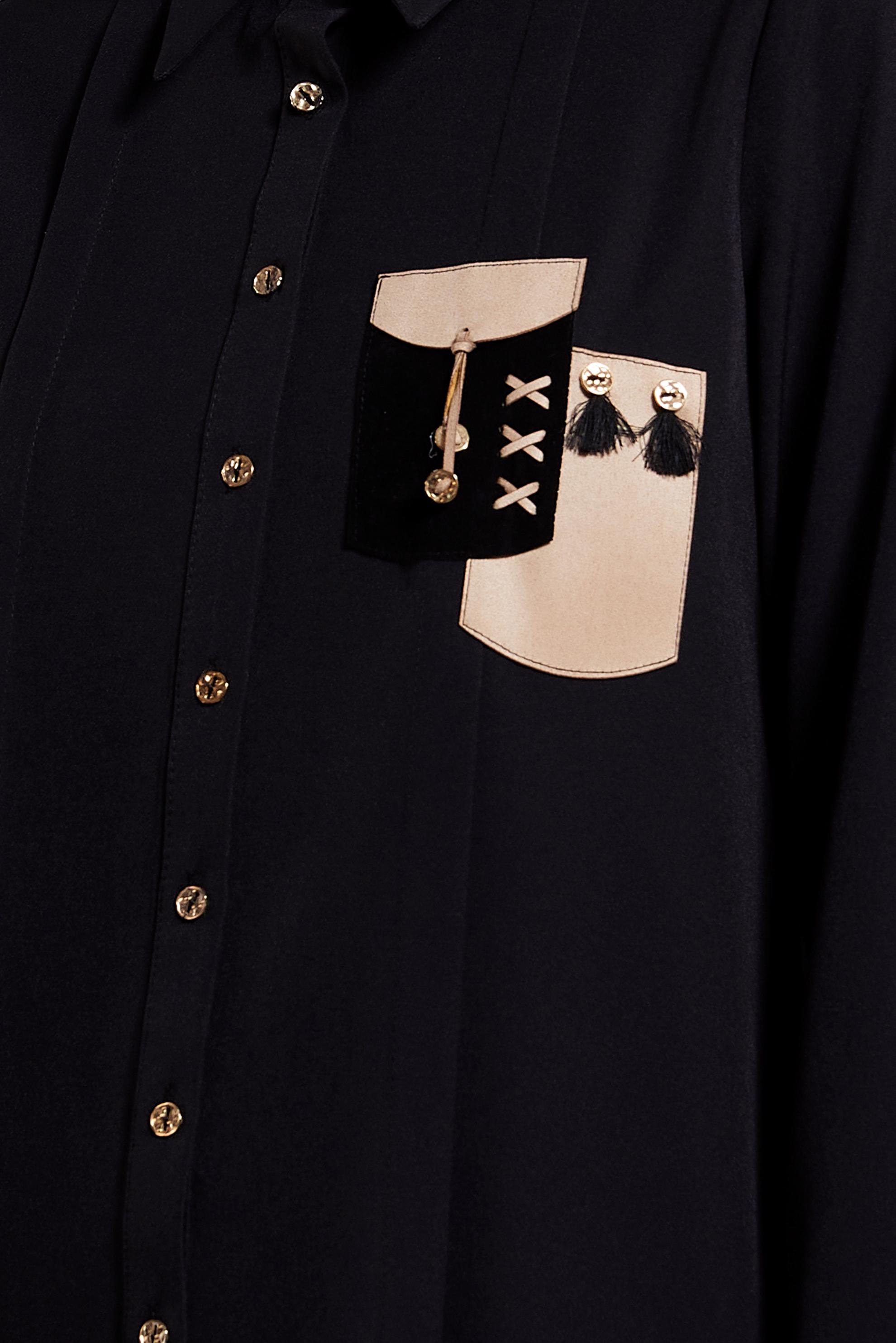 Tesettür giyim SİYAH TESETTÜR GÖMLEK TUNİK 45101