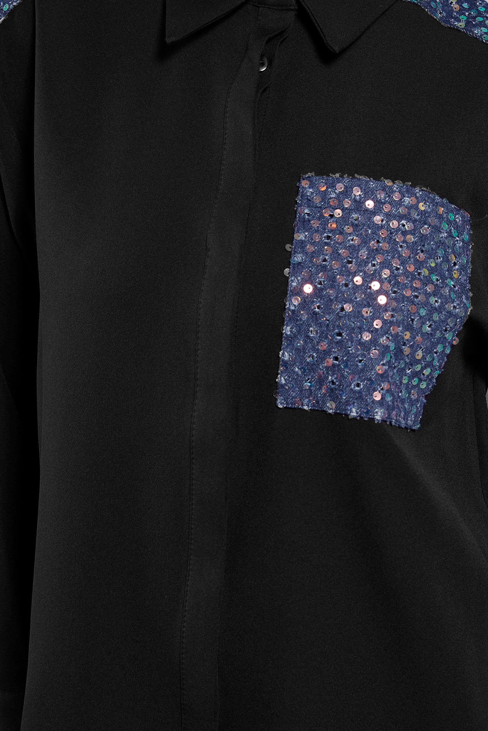 Tesettür giyim SİYAH PUL PAYETLİ TESETTÜR TUNİK 45104