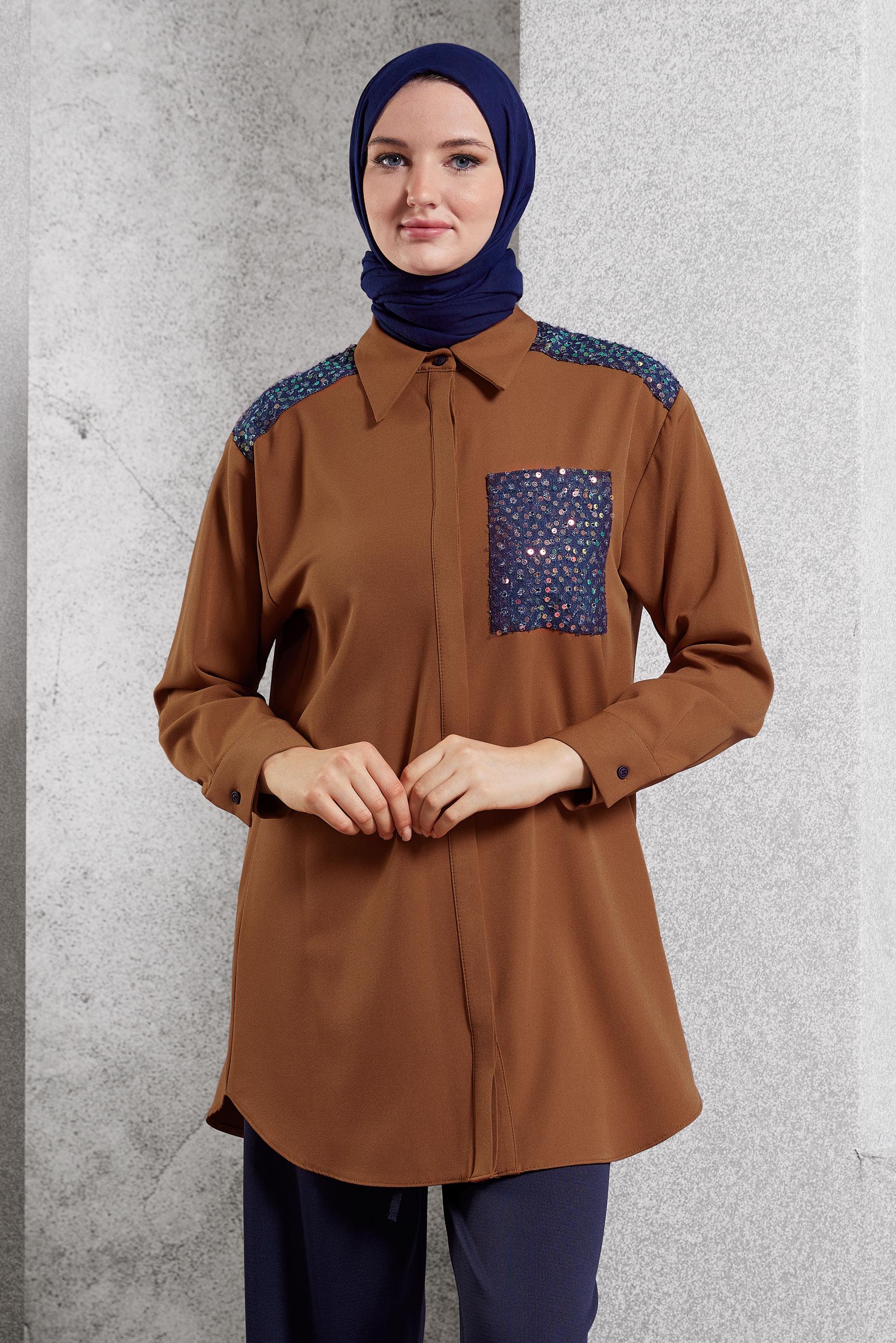 Hijab clothing TABA SEQUINED TUNIC 45104