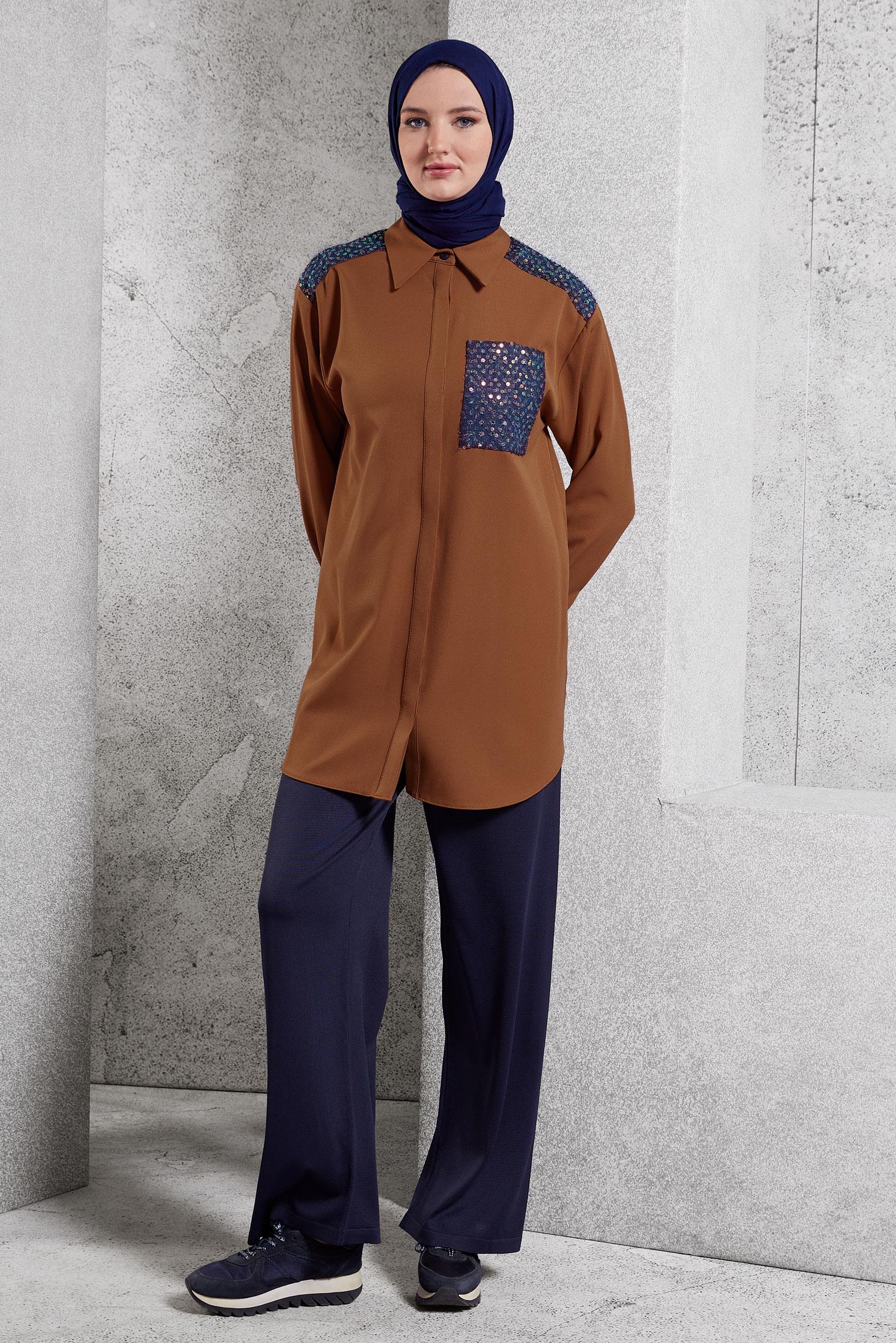 Hijab clothing TABA SEQUINED TUNIC 45104