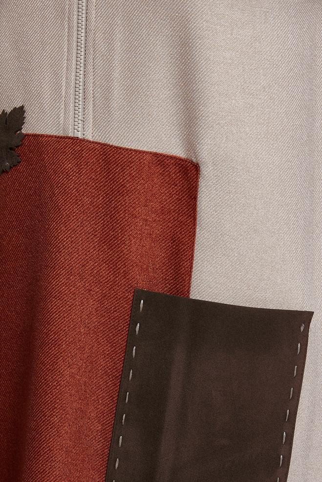 Tesettür giyim BEJ RENK BLOKLU TUNİK 45105 - ALVİNA