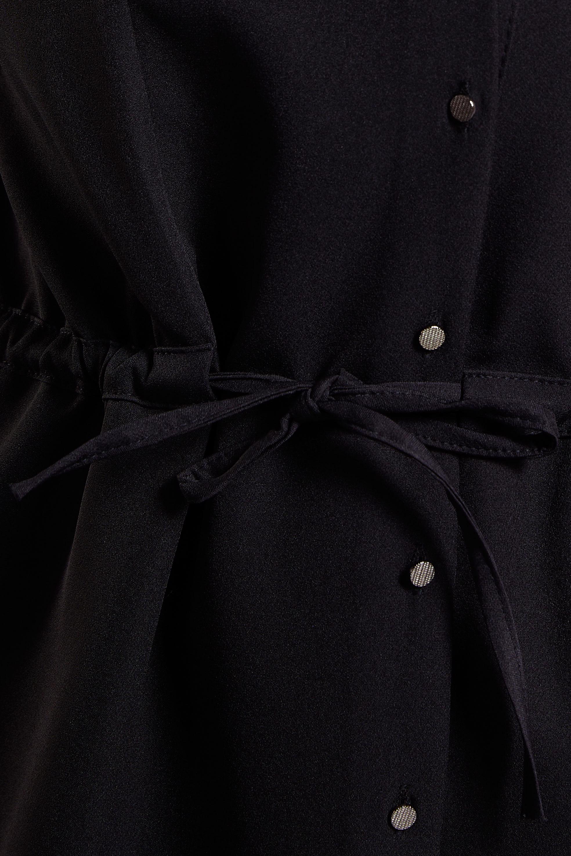 Tesettür giyim SİYAH BAĞCIK DETAYLI TUNİK 45147