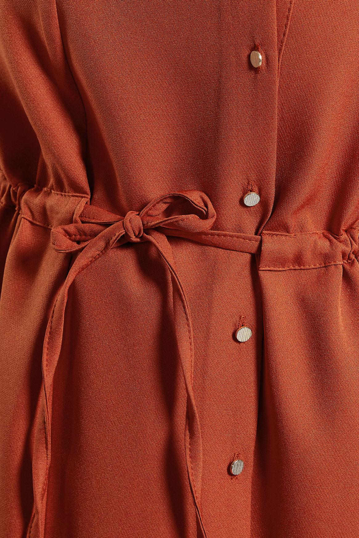 Tesettür giyim TURUNCU BAĞCIK DETAYLI TUNİK 45147