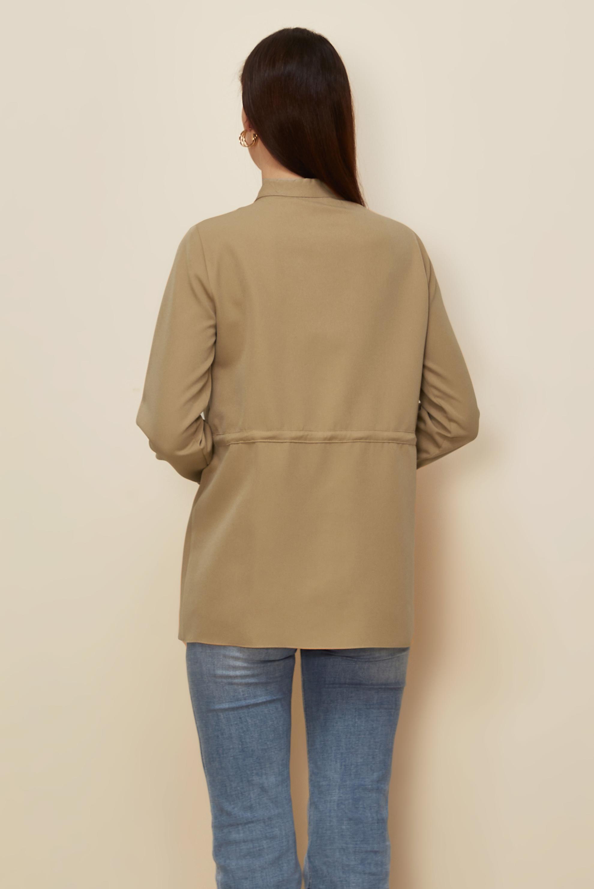 Vêtements hijab SABLE TUNIQUE À LA TAILLE NOUÉE 45147