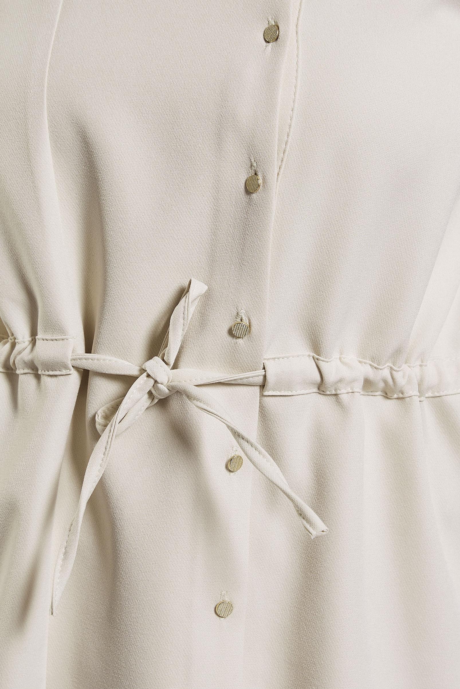 Tesettür giyim EKRU BAĞCIK DETAYLI TUNİK 45147