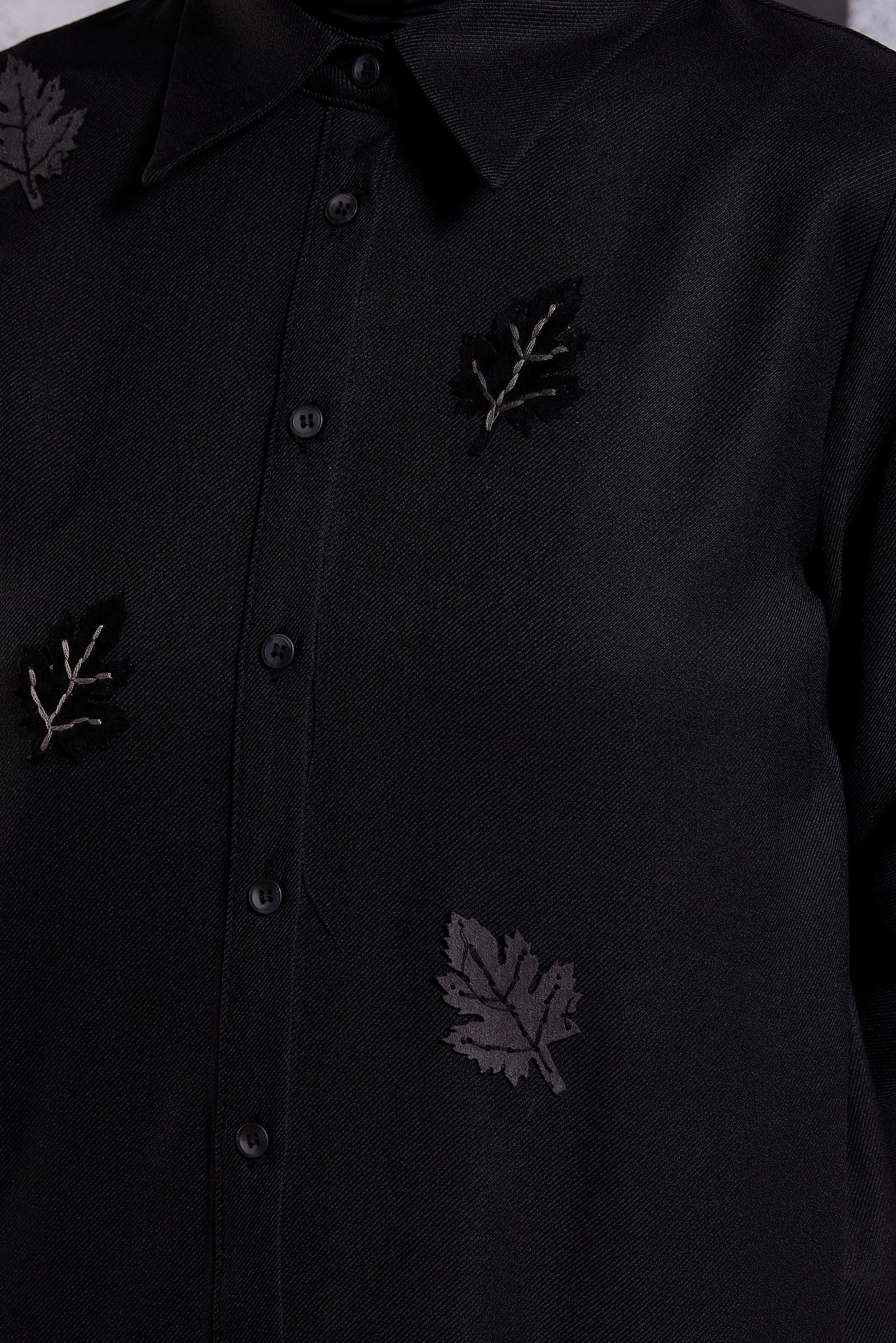 Tesettür giyim SİYAH YAPRAK DESENLİ TUNİK 45149