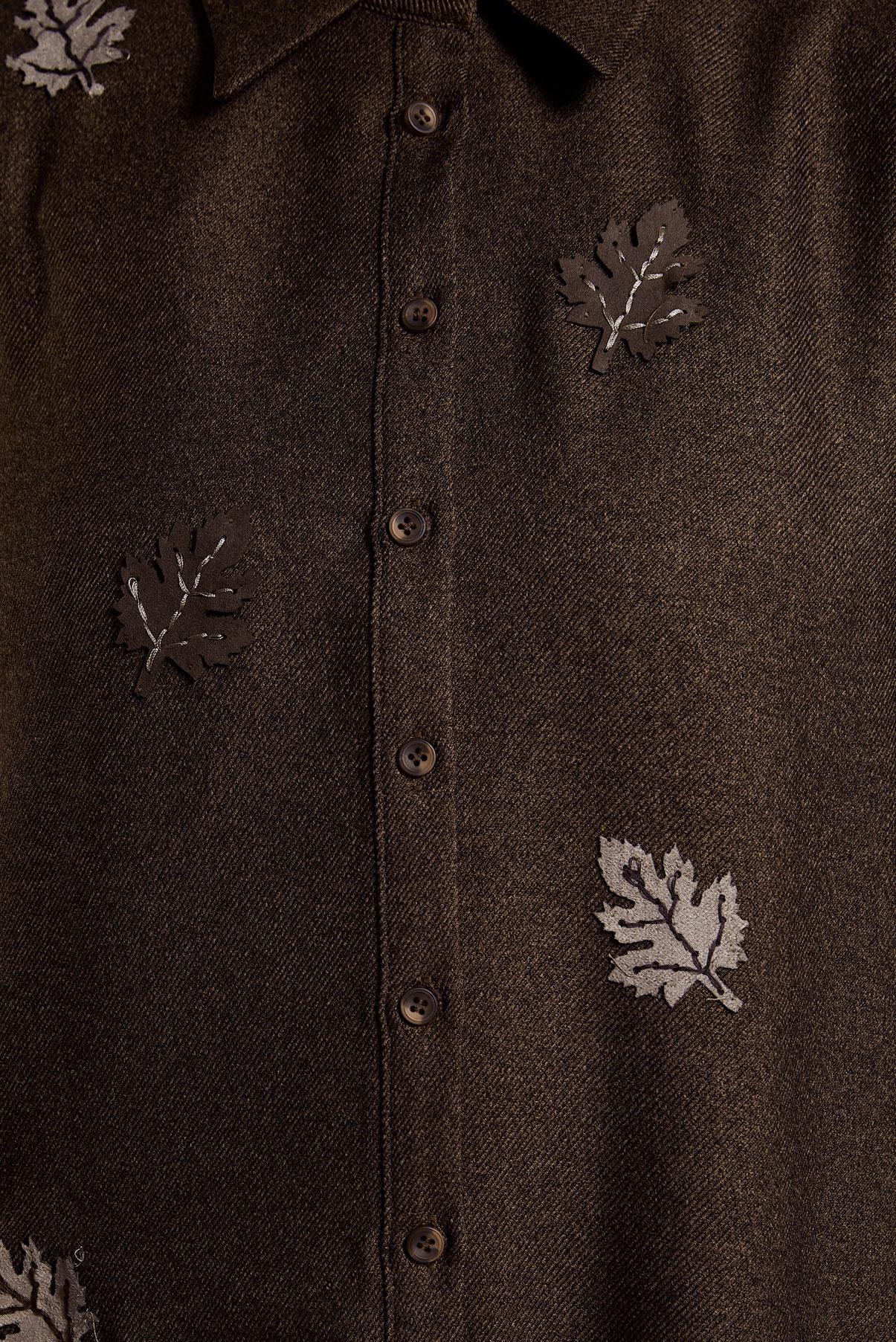 Vêtements hijab BRUN TUNIQUE À MOTIF FEUILLES 45149