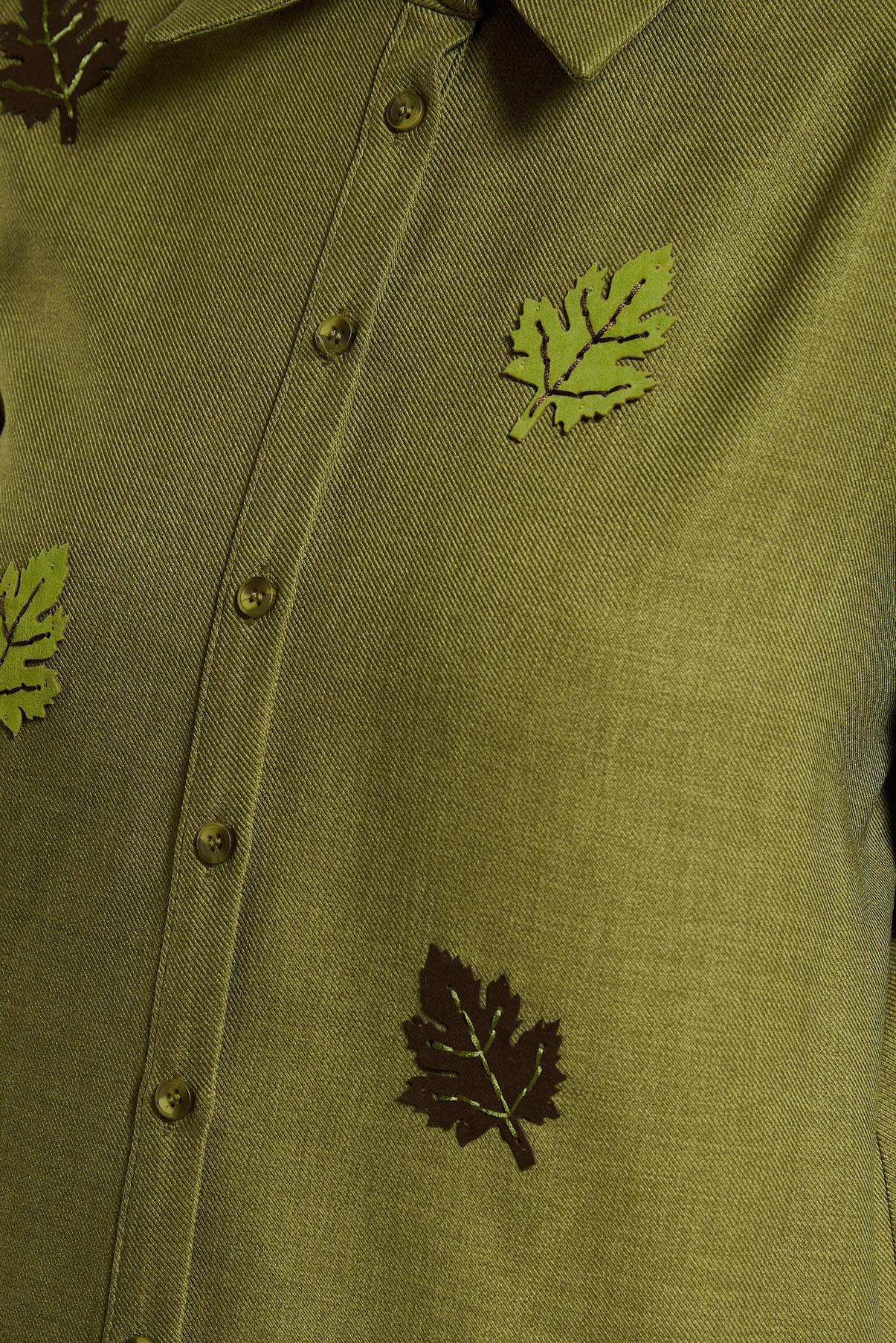 Tesettür giyim YEŞİL YAPRAK DESENLİ TUNİK 45149