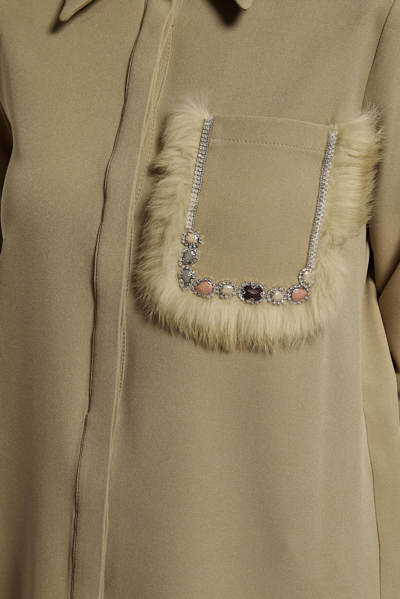 Tesettür giyim KUM CEP DETAYLI TUNİK 45155