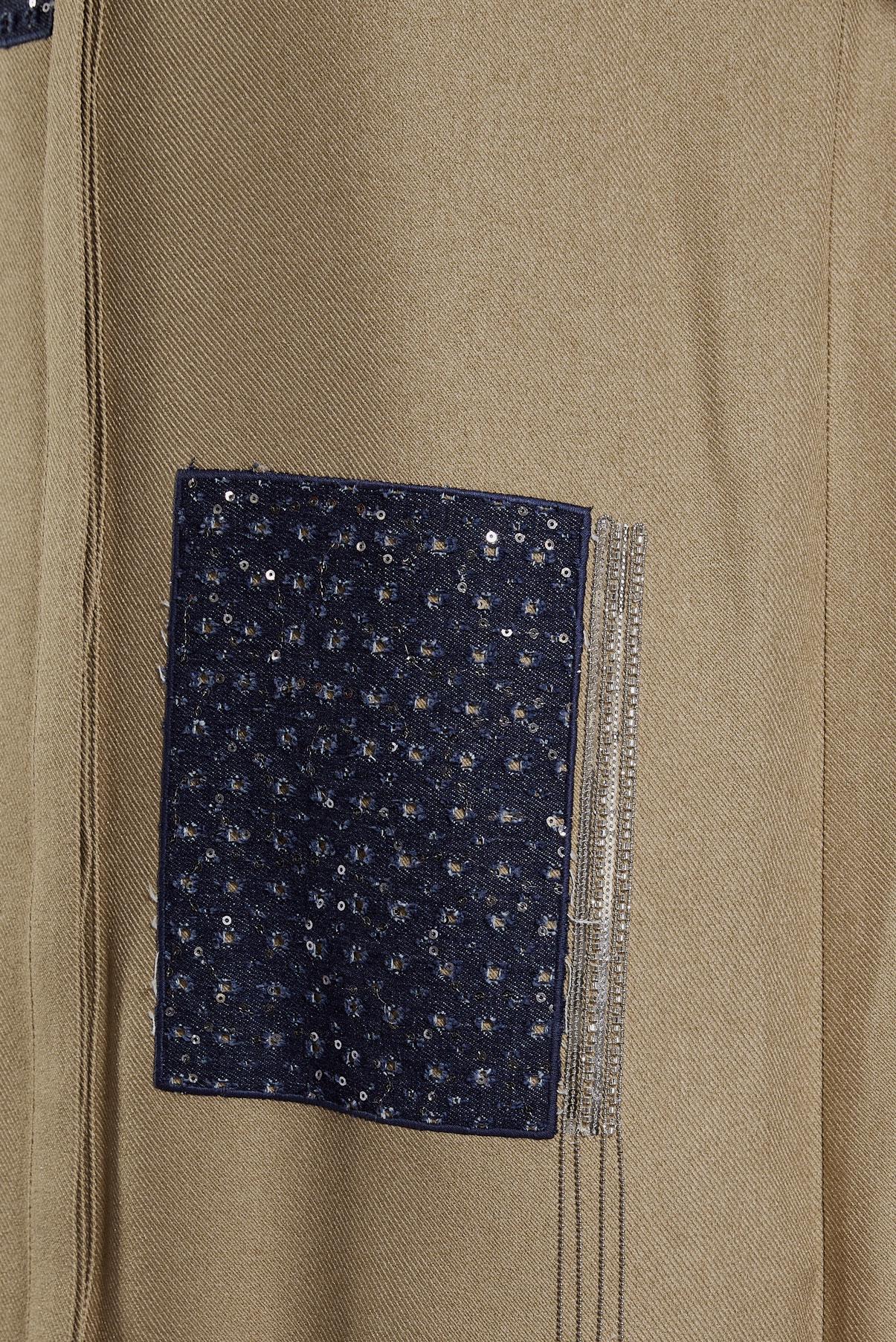 Tesettür giyim KAHVE TAŞ DETAYLI TUNİK 45157