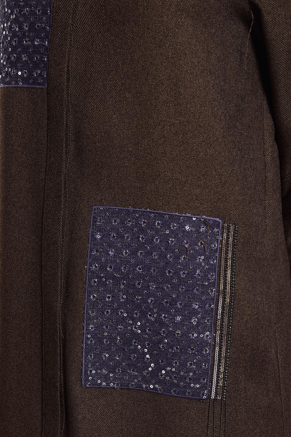 Tesettür giyim KAHVE TAŞ DETAYLI TUNİK 45157