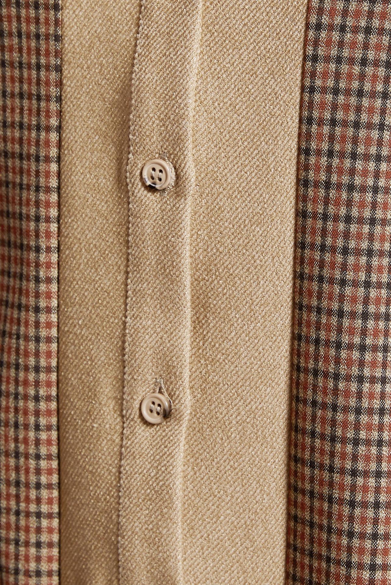 Tesettür giyim KAHVE GÖMLEK YAKA TUNİK 45163