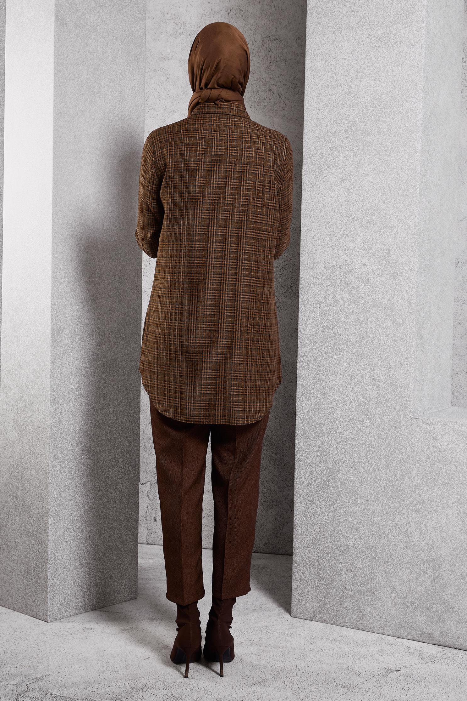 Vêtements hijab TABA TUNIQUE À CARREAUX 45165