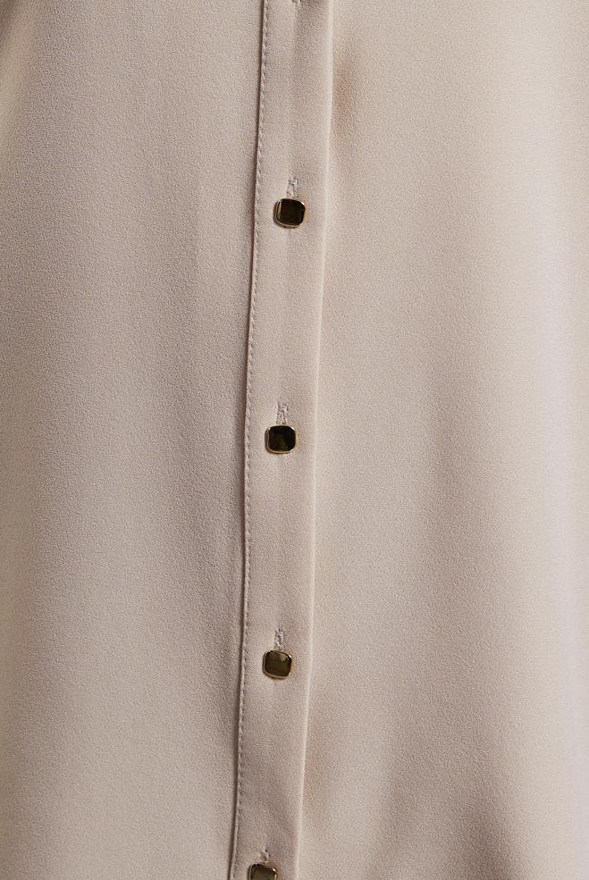 Tesettür giyim BEJ DÜZ GÖMLEK TUNİK 45166 - ALVİNA