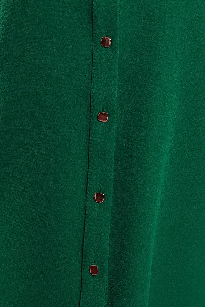 Tesettür giyim YEŞİL DÜZ GÖMLEK TUNİK 45166 - ALVİNA