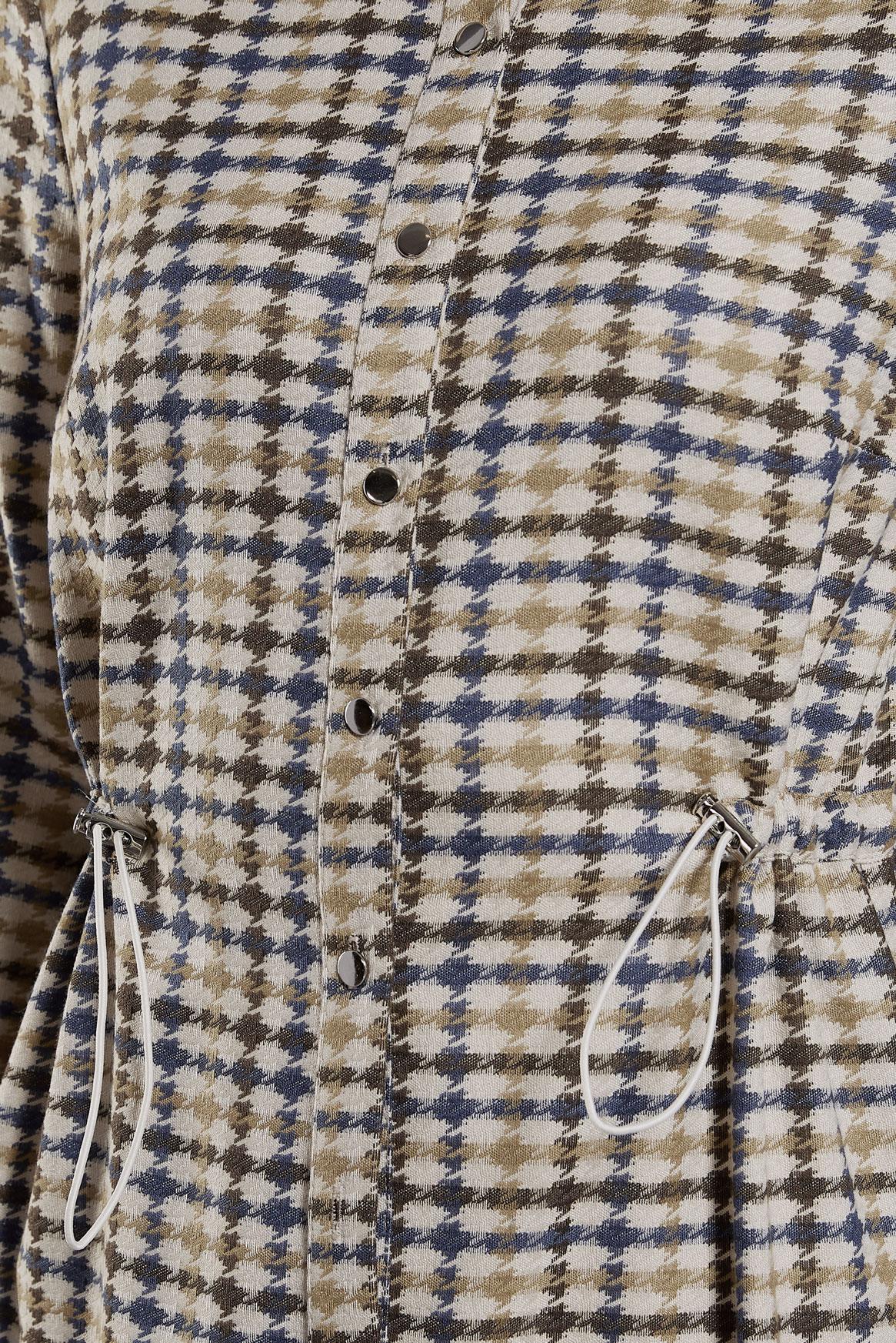 Tesettür giyim BEJ DESENLİ TUNİK 45177