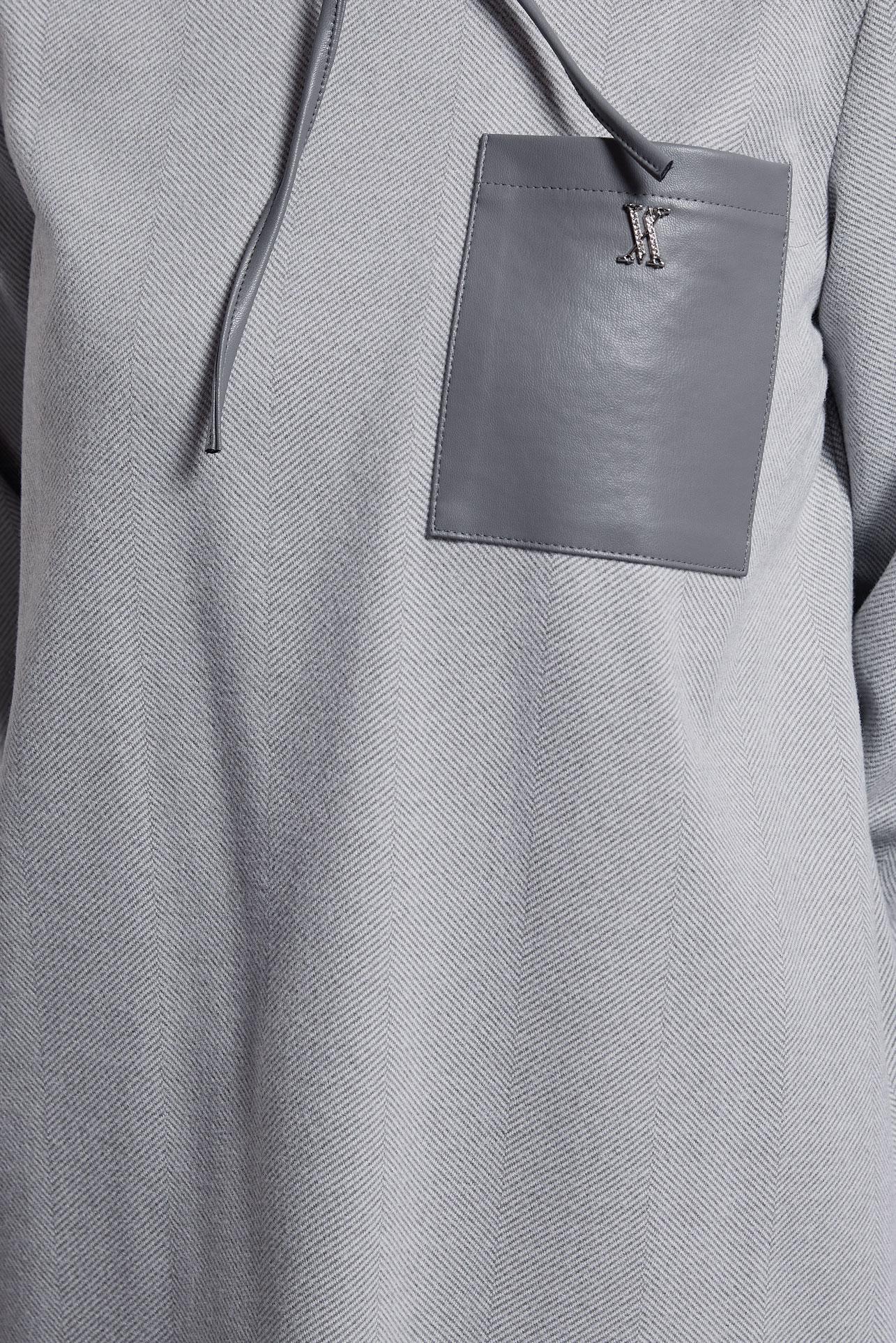 Tesettür giyim GRİ CEP DETAYLI TUNİK 45182