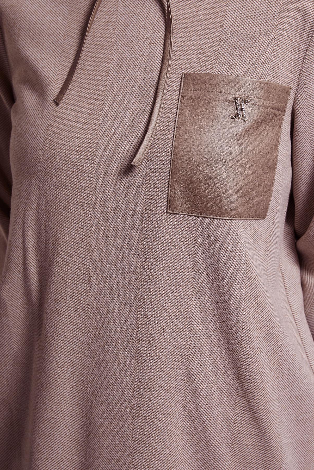 Tesettür giyim VİZON CEP DETAYLI TUNİK 45182