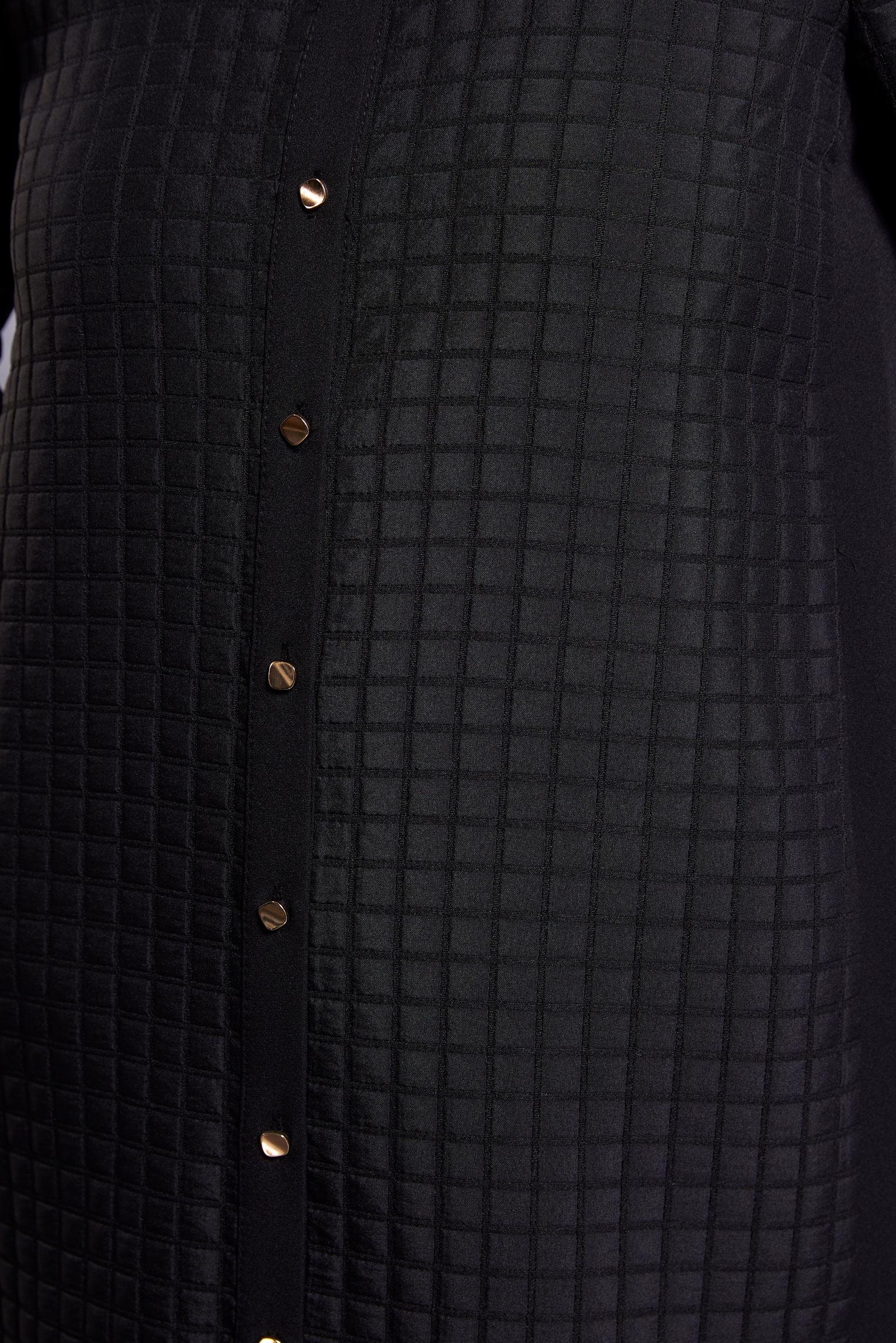 Tesettür giyim SİYAH KAPİTONE DESENLİ TUNİK 45193