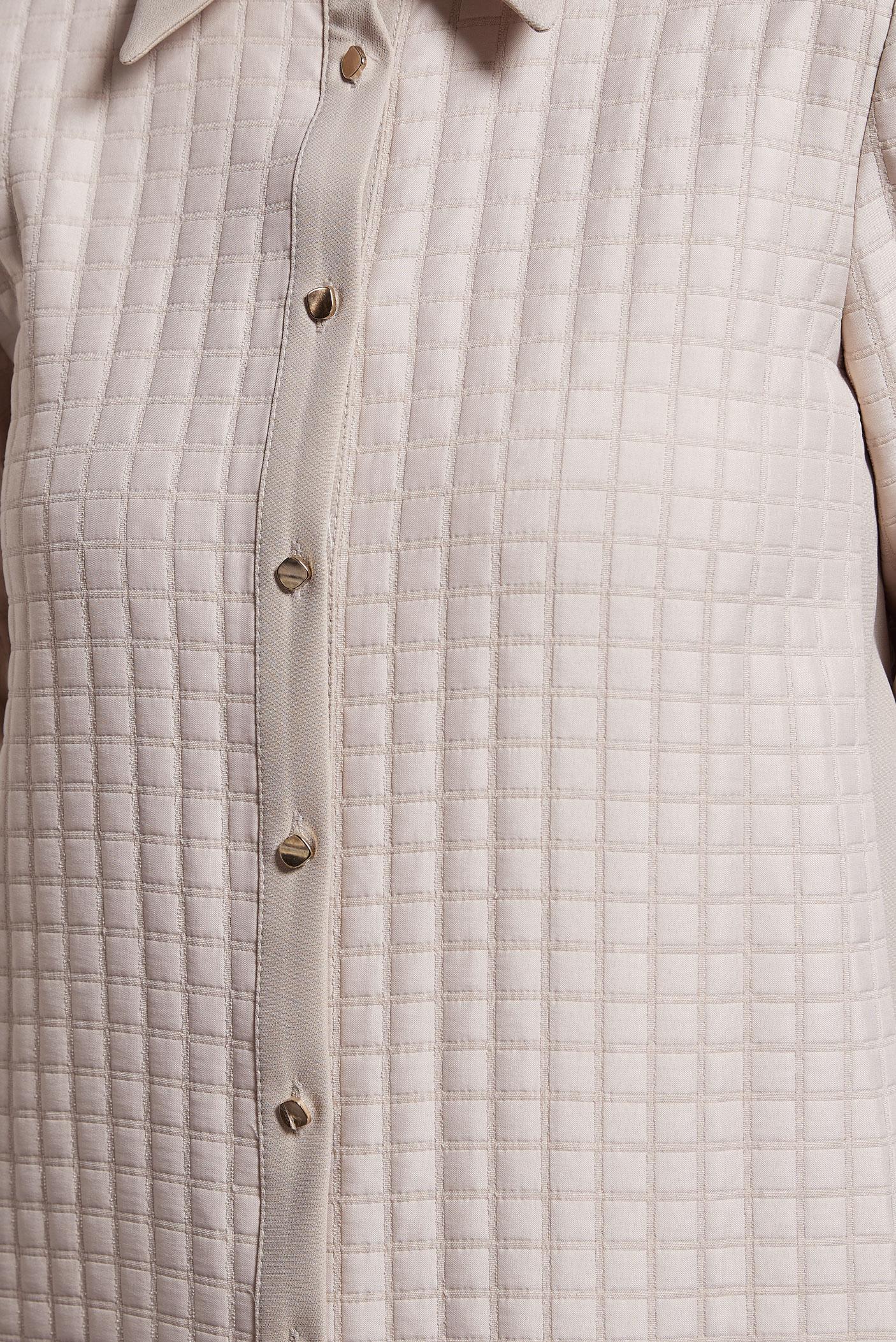 Tesettür giyim EKRU KAPİTONE DESENLİ TUNİK 45193