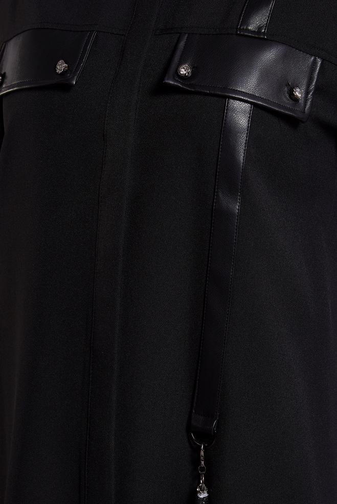 Vêtements hijab NOIR TUNIQUE COL CHEMISE 45194 - ALVİNA