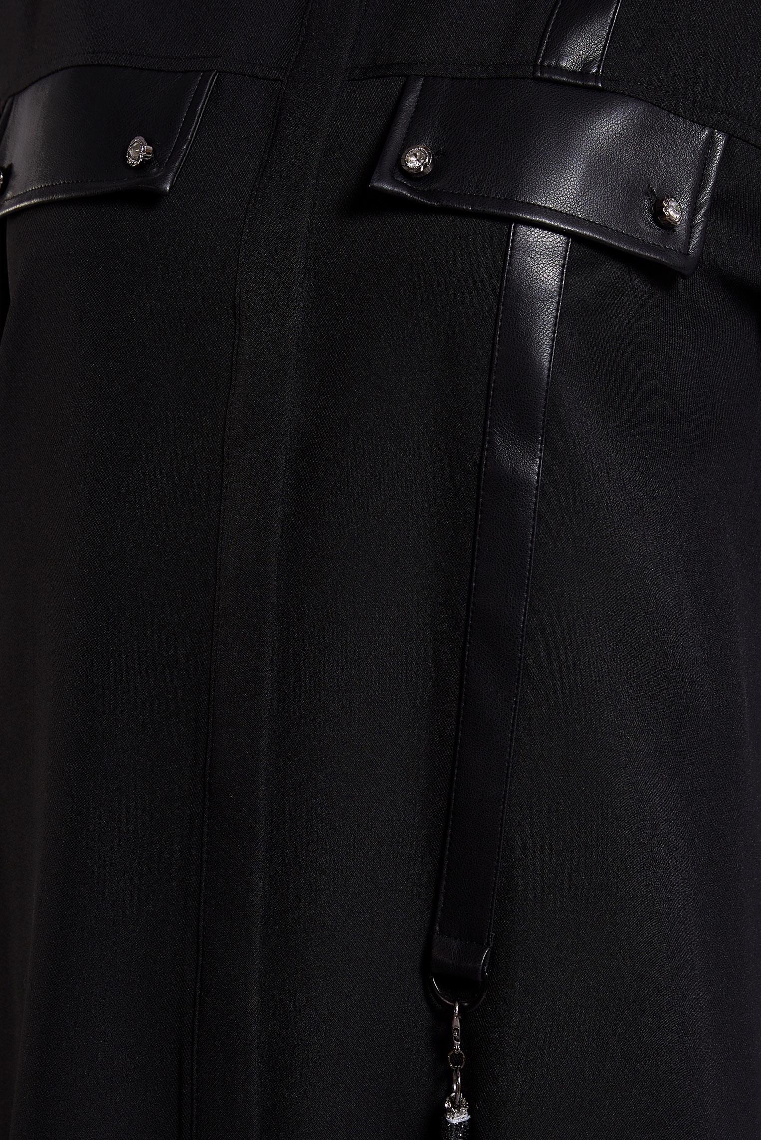 Tesettür giyim SİYAH GÖMLEK YAKA TUNİK 45194