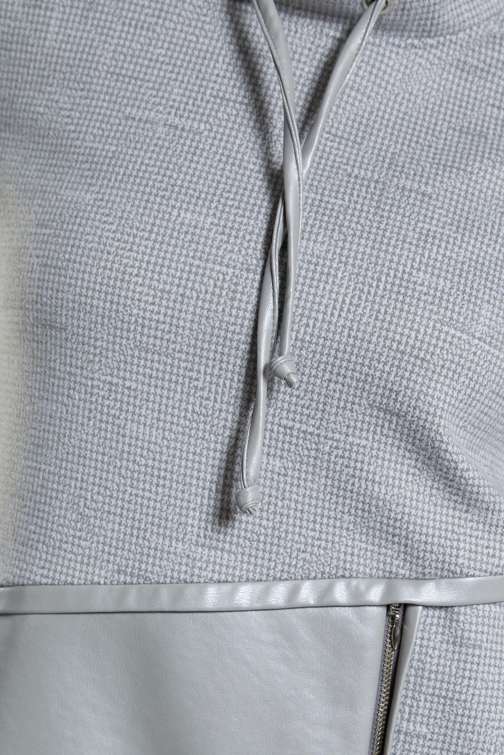 Vêtements hijab GRIS TUNIQUE À COL NOUÉ 45206