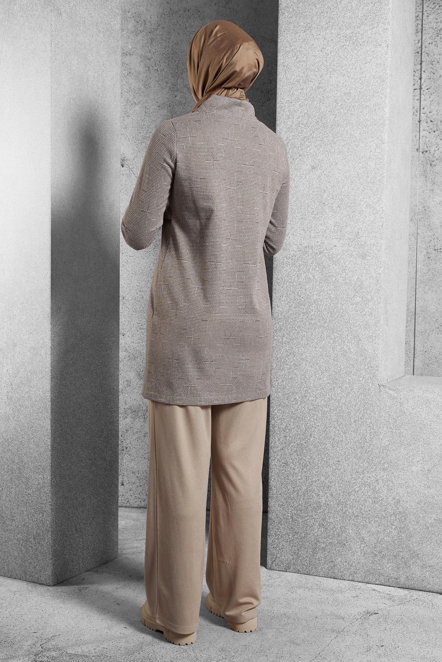 Vêtements hijab VISON TUNIQUE À COL NOUÉ 45206