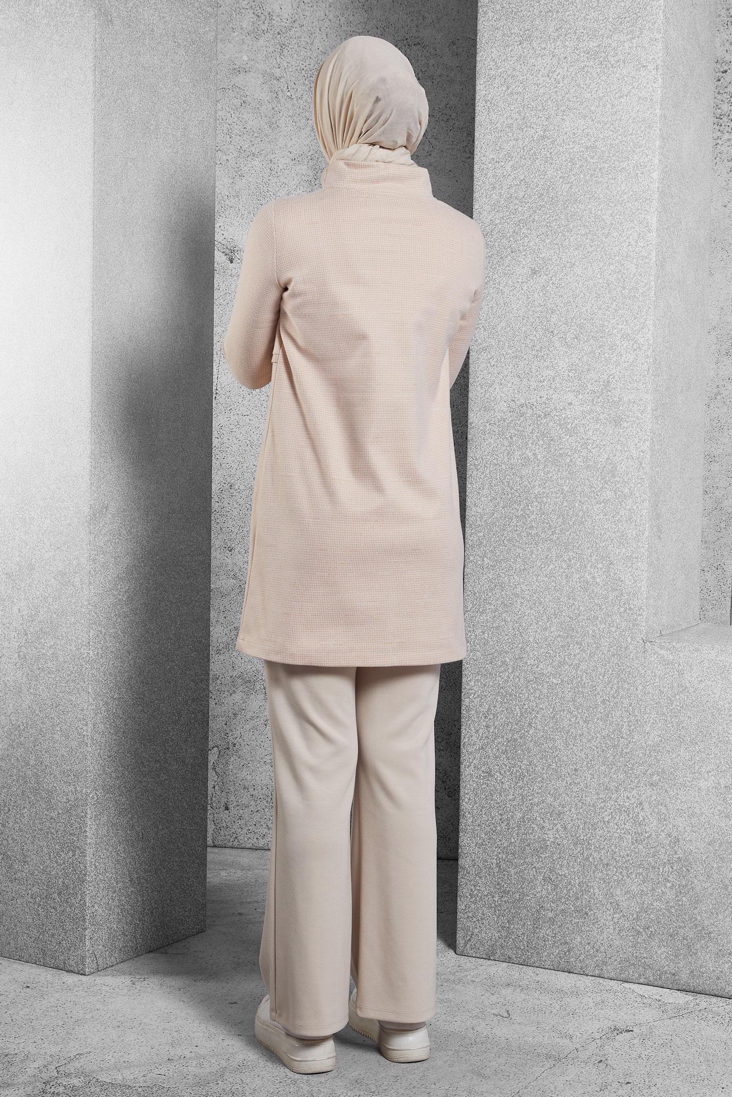 Hijab clothing SAND TIED COLLAR TUNIC 45206