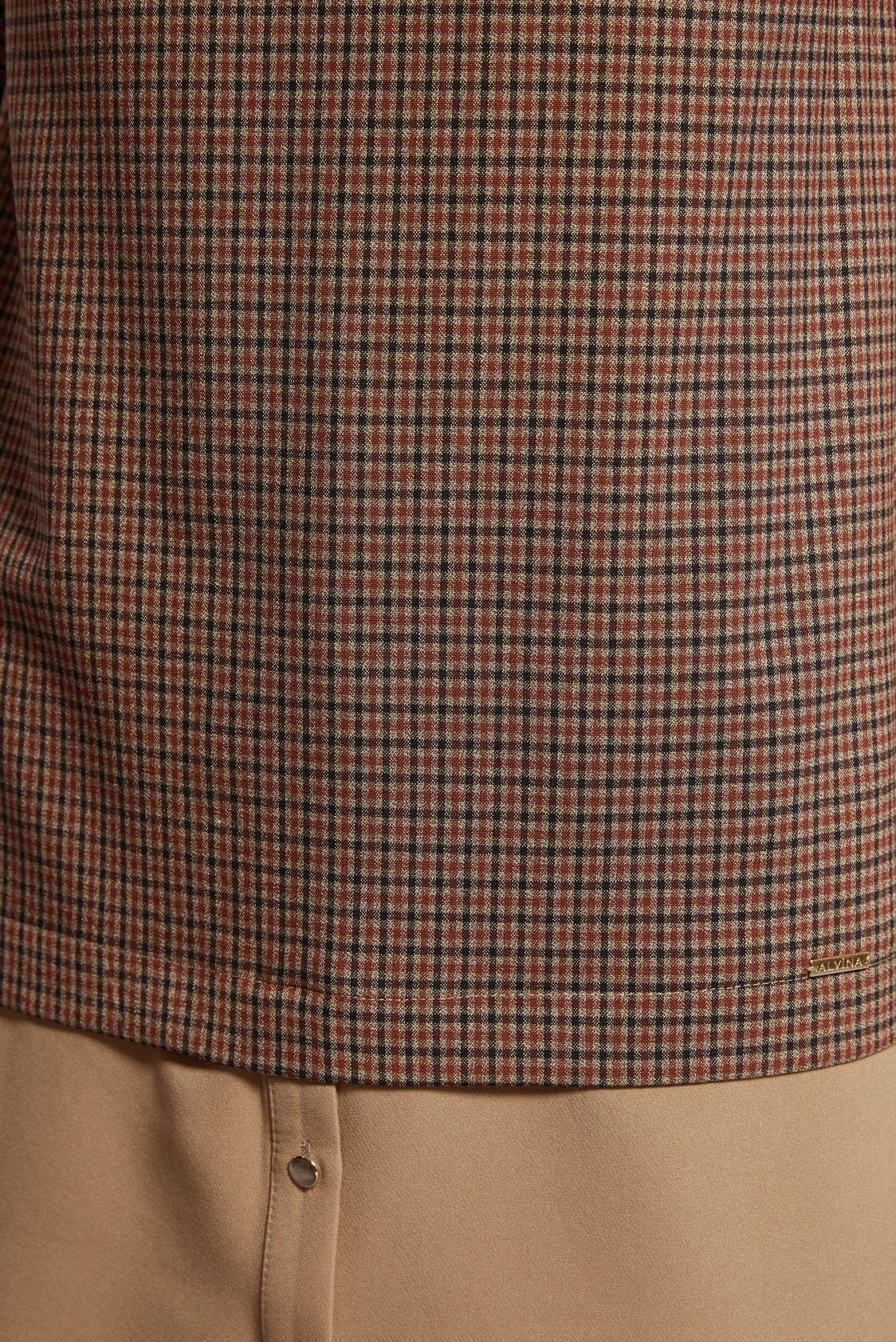 Tesettür giyim BORDO GÖMLEK YAKA TUNİK 45222