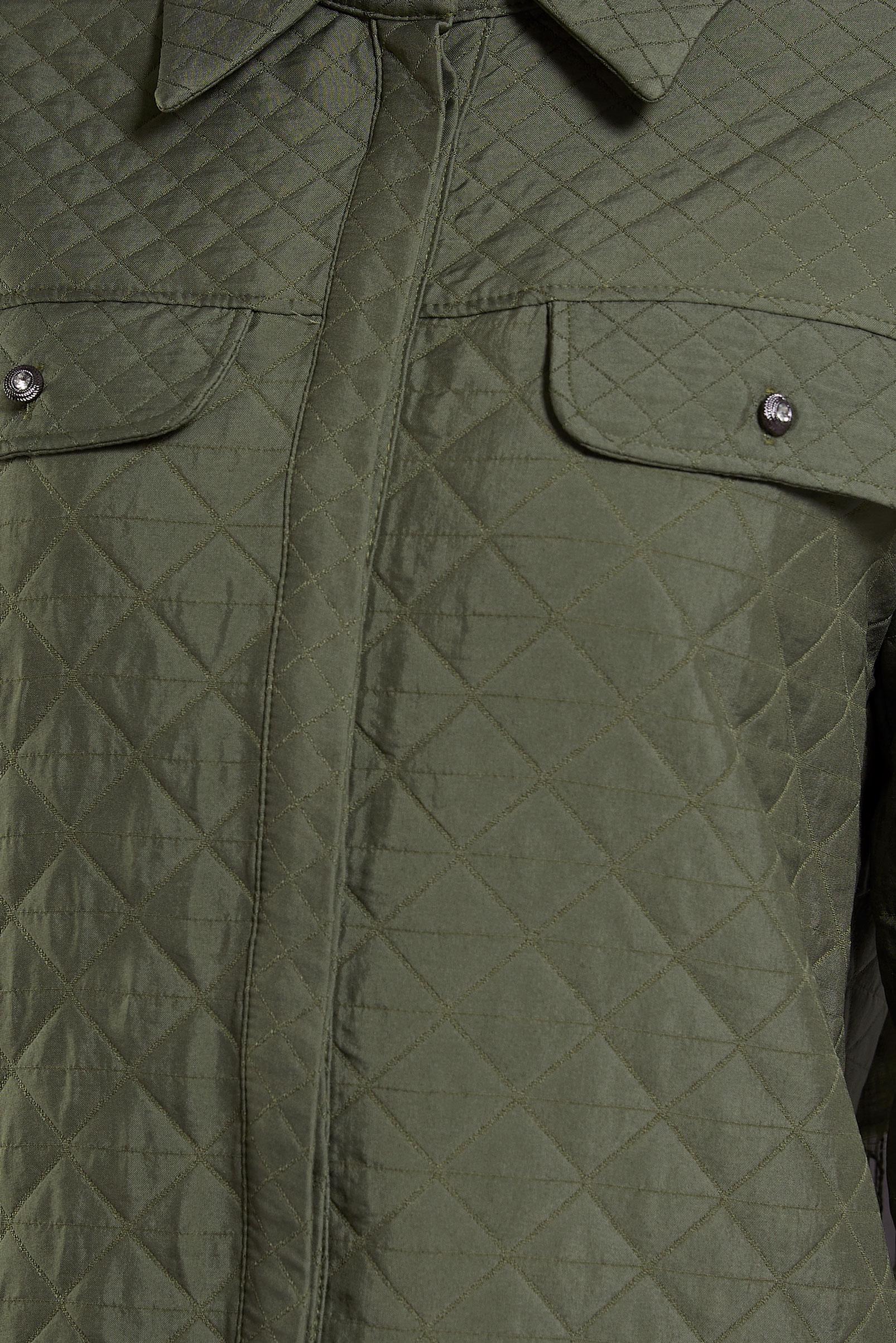 Tesettür giyim HAKİ KAPİTONE DESENLİ TUNİK 45225