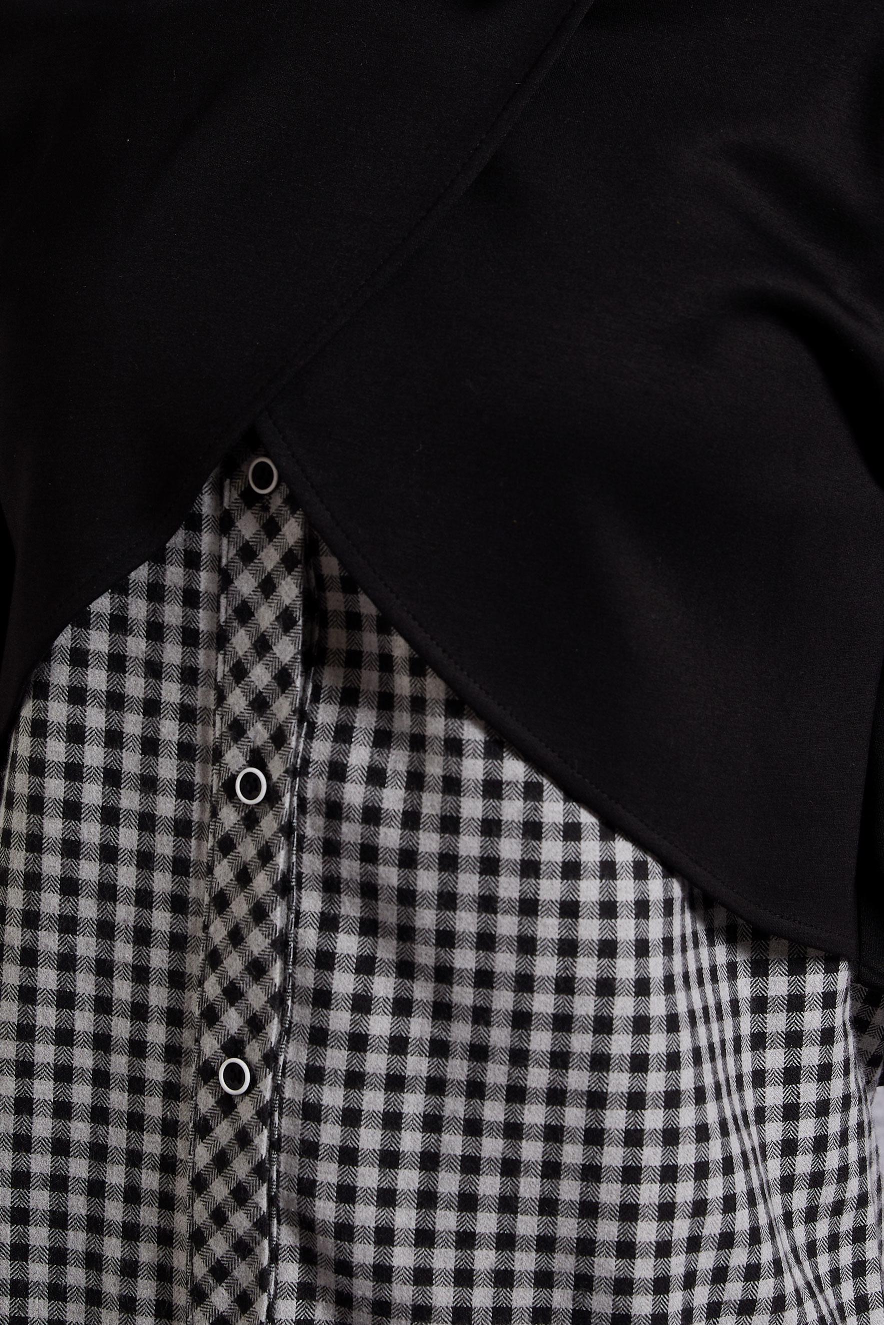 Tesettür giyim SİYAH İKİLİ GÖMLEK YAKA TUNİK 45247