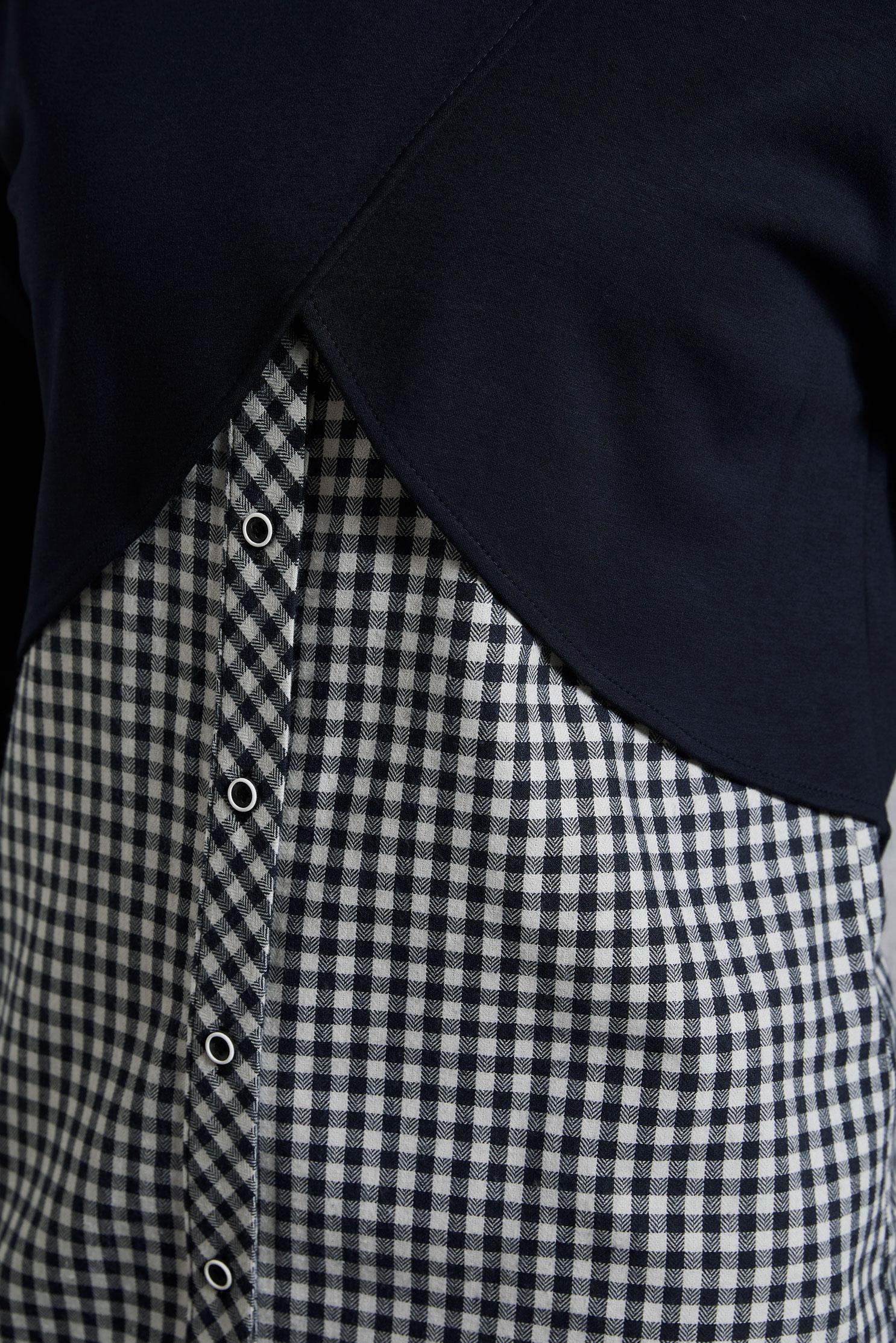 Tesettür giyim LACİVERT İKİLİ GÖMLEK YAKA TUNİK 45247