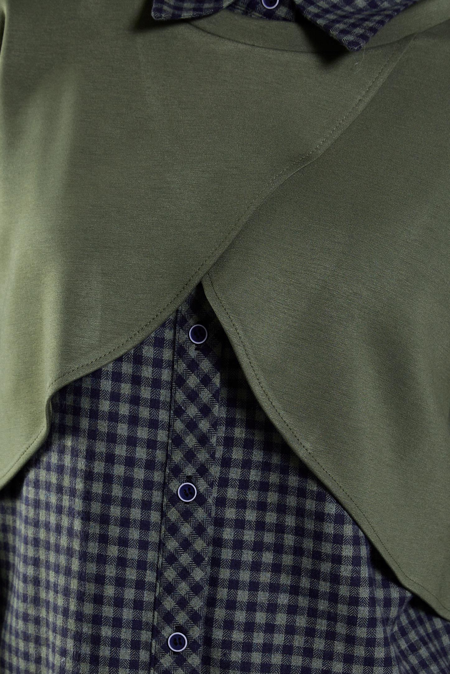 Tesettür giyim LACİVERT İKİLİ GÖMLEK YAKA TUNİK 45247