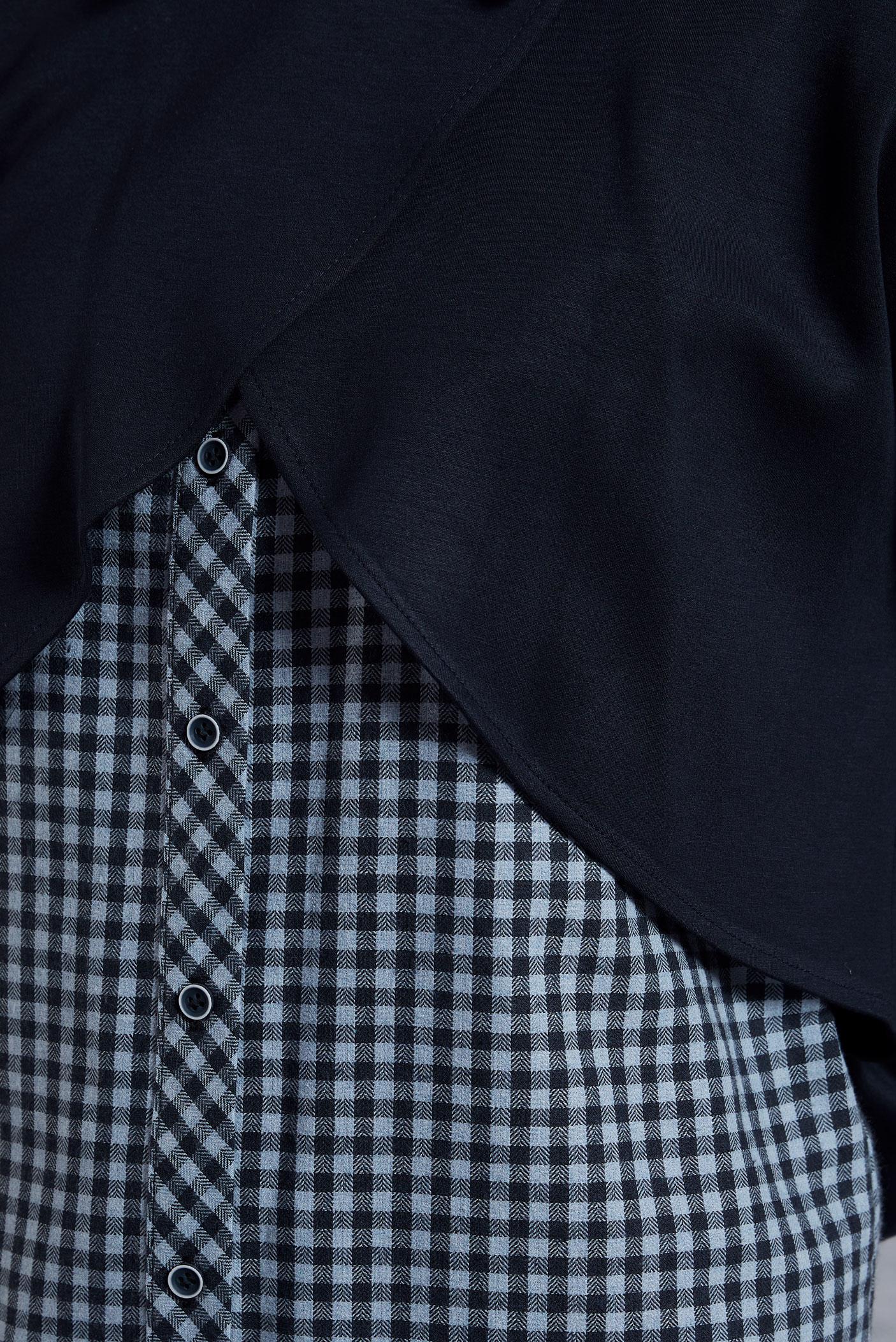 Tesettür giyim LACİVERT İKİLİ GÖMLEK YAKA TUNİK 45247