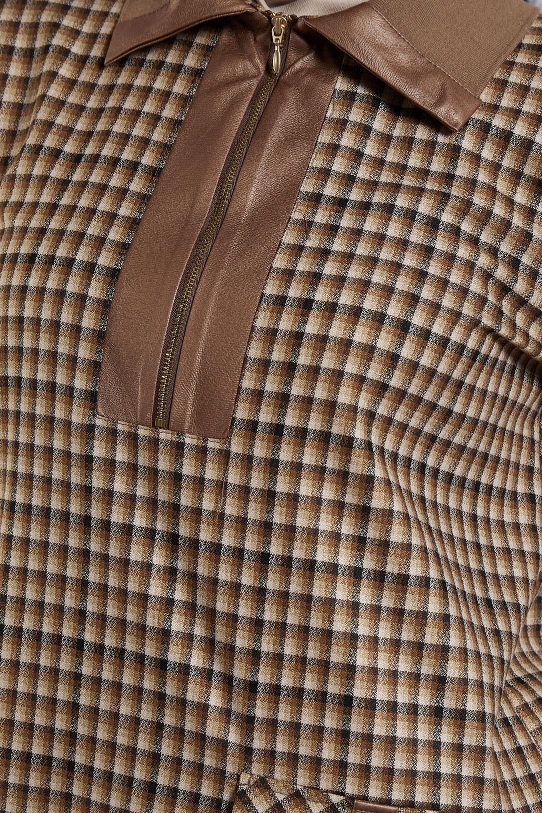 Vêtements hijab BRUN TUNIQUE À MOTIF CARREAUX 45283