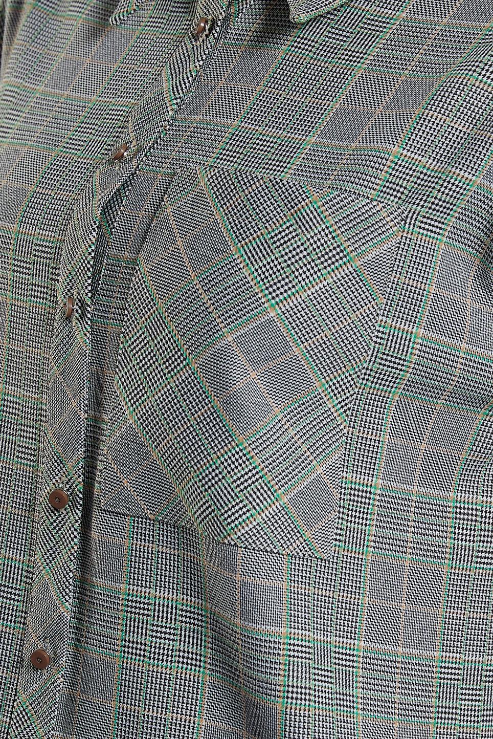 Vêtements hijab VERT TUNIQUE À MOTIF CARREAUX 45291