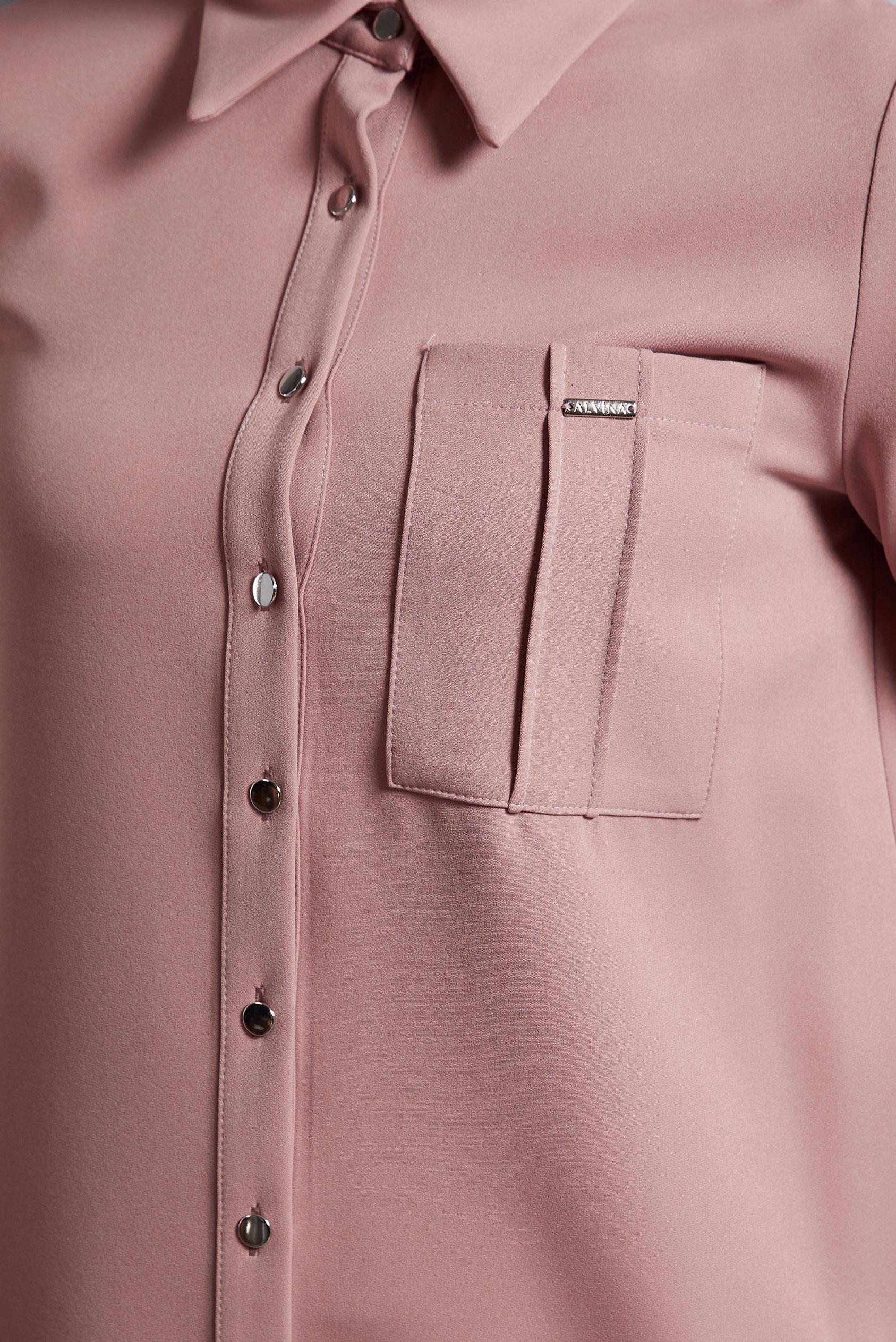 Tesettür giyim PUDRA GÖMLEK YAKA TUNİK 45295