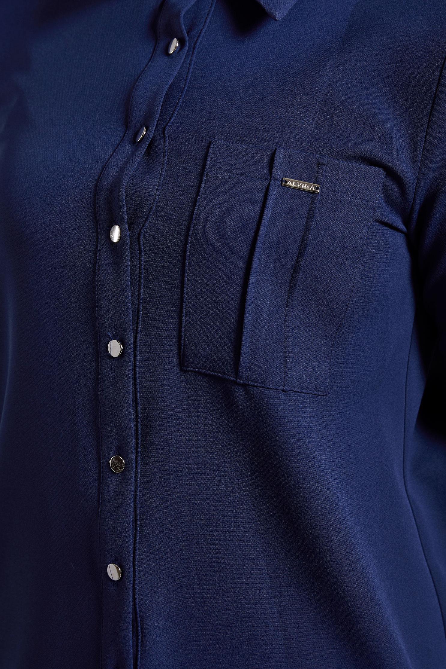 Tesettür giyim LACİVERT GÖMLEK YAKA TUNİK 45295