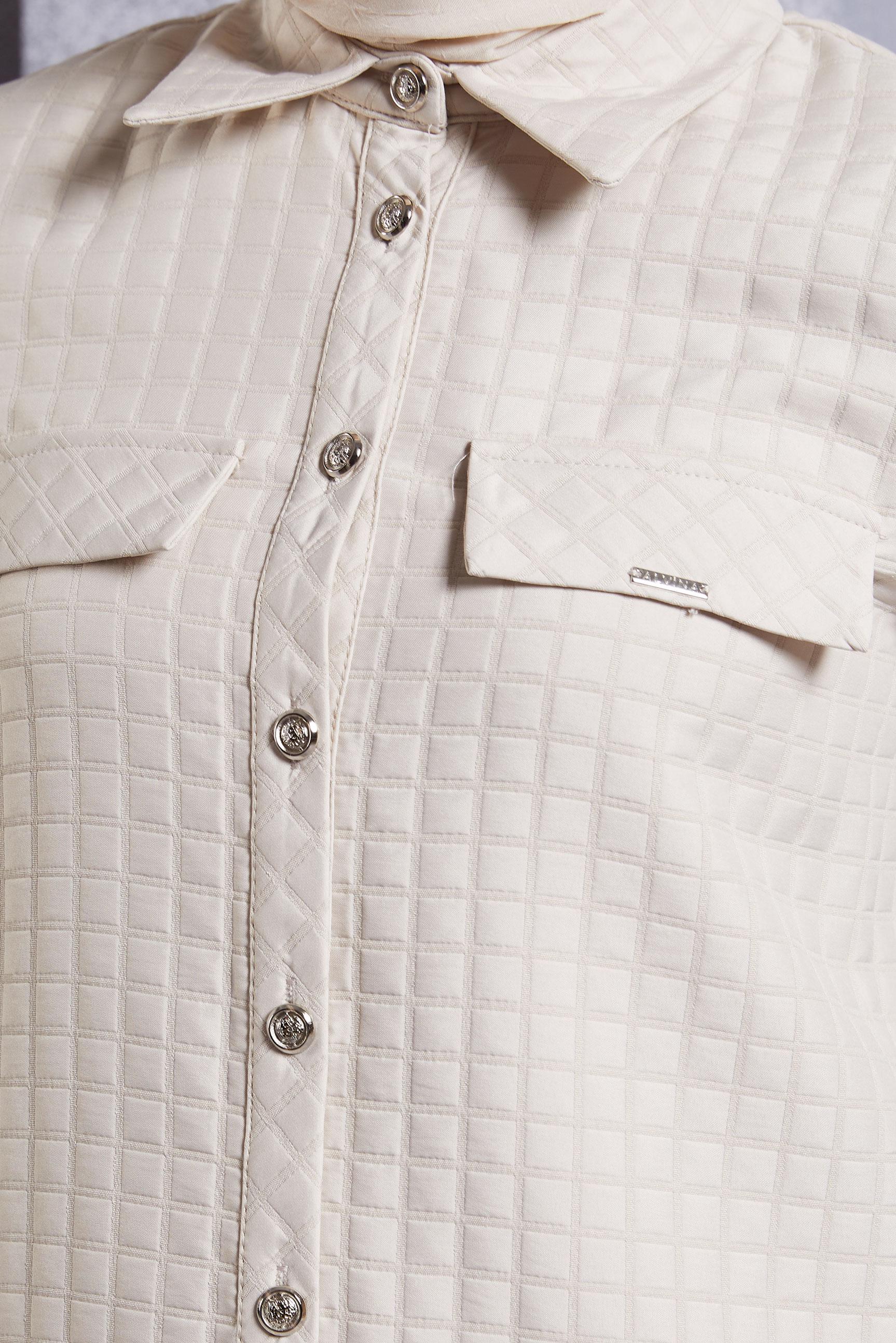 Vêtements hijab BEIGE TUNIQUE COL CHEMISE  45296