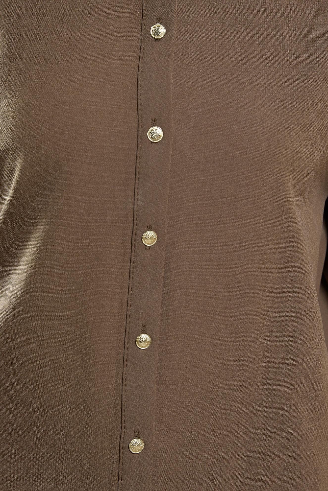 Tesettür giyim VİZON GÖMLEK YAKA TUNİK 45068