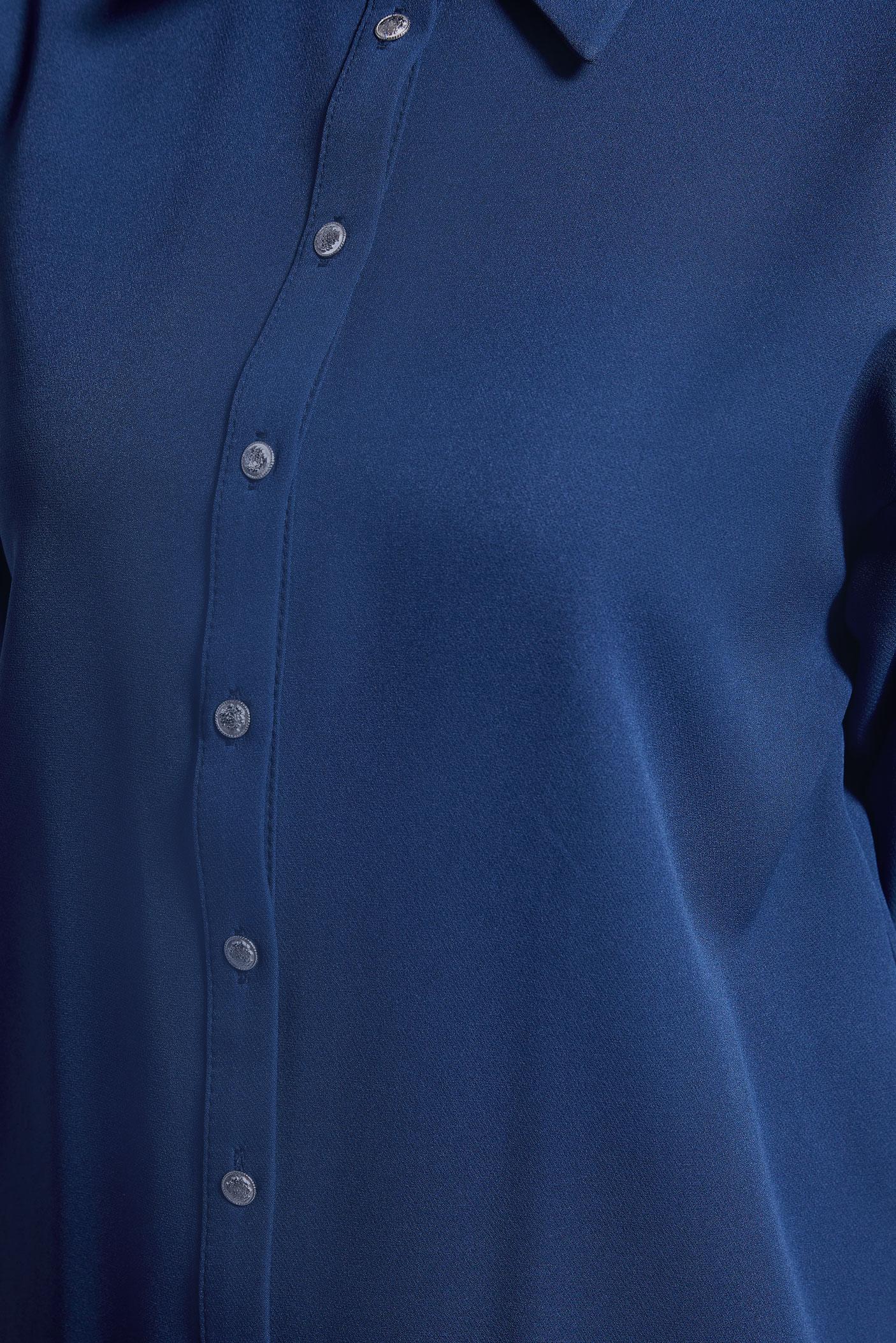 Tesettür giyim LACİVERT GÖMLEK YAKA TUNİK 45068