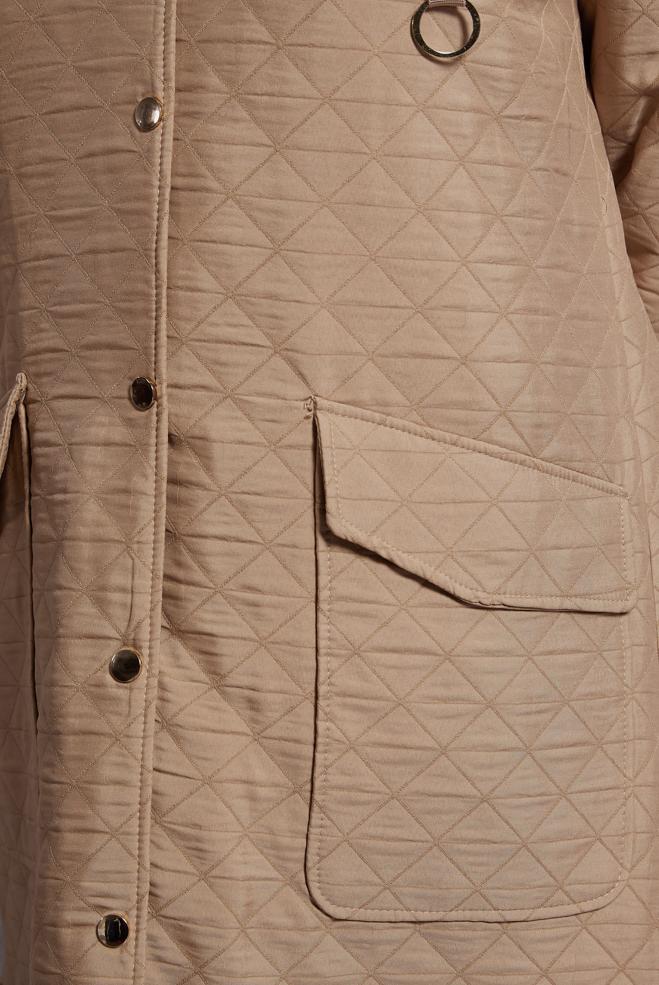 Vêtements hijab BRUN TRENCH-COAT À CAPUCHE 10912 - ALVİNA