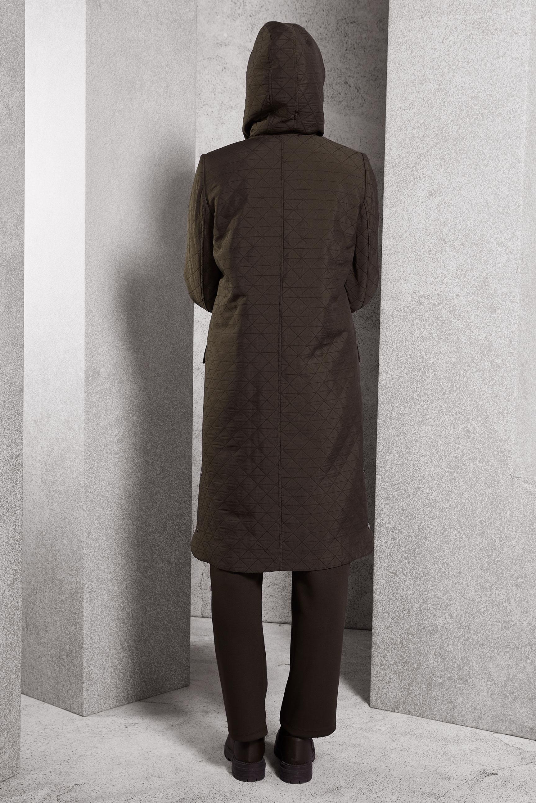 Vêtements hijab BRUN TRENCH-COAT À CAPUCHE 10912