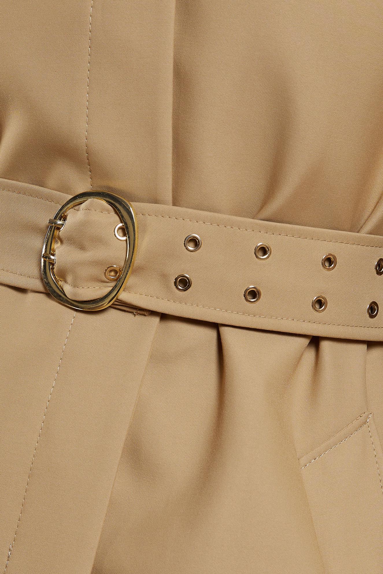 Tesettür giyim KAHVE KEMERLİ TRENÇKOT 10914