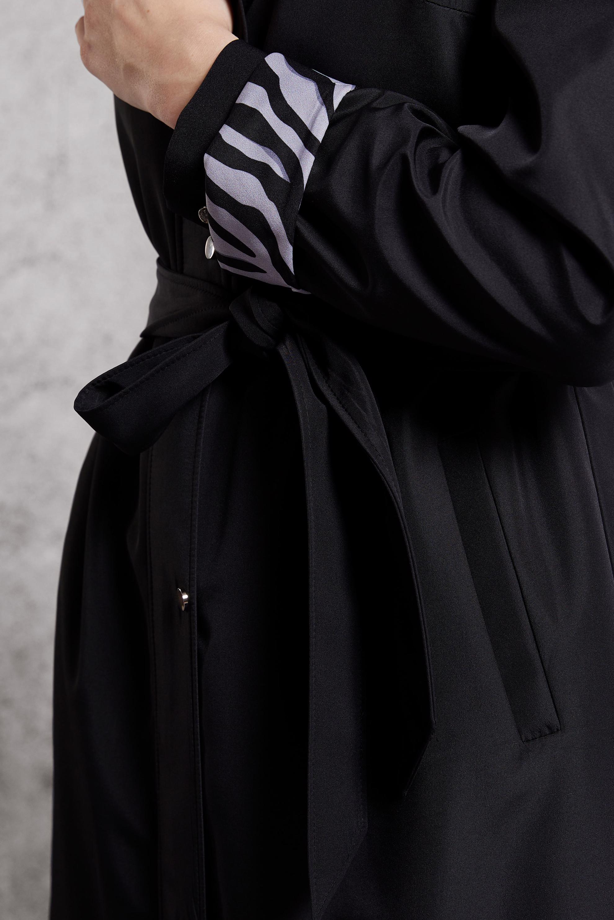 Vêtements hijab NOIR TRENCH-COAT CEINTURÉ 10917