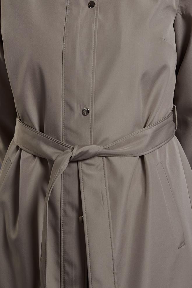 Vêtements hijab BRUN TRENCH-COAT CEINTURÉ 10917 - ALVİNA