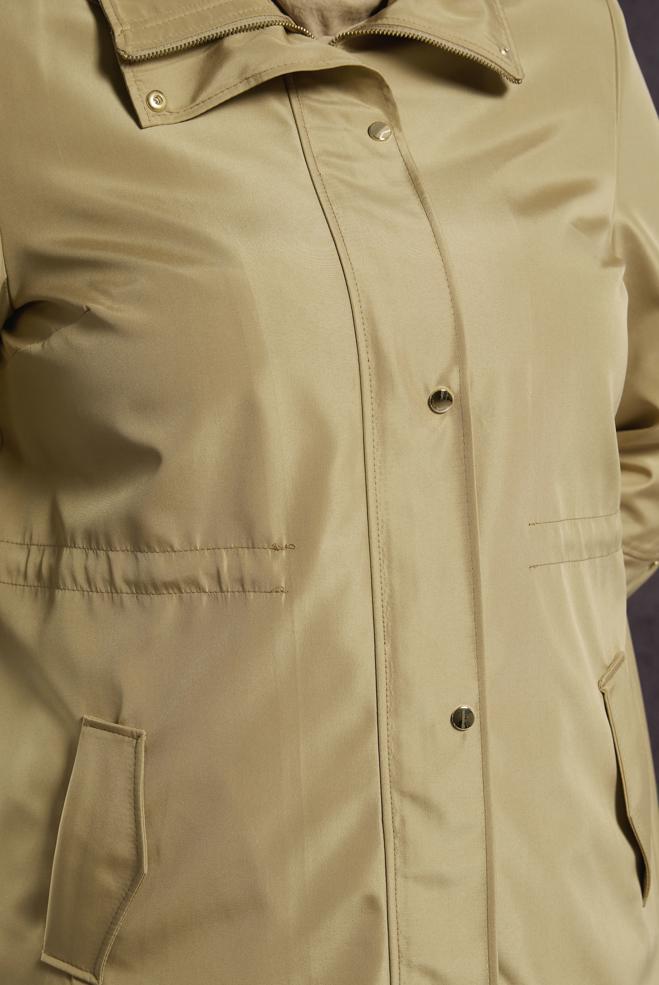 Vêtements hijab BRUN TRENCH-COAT À CAPUCHE 10918 - ALVİNA